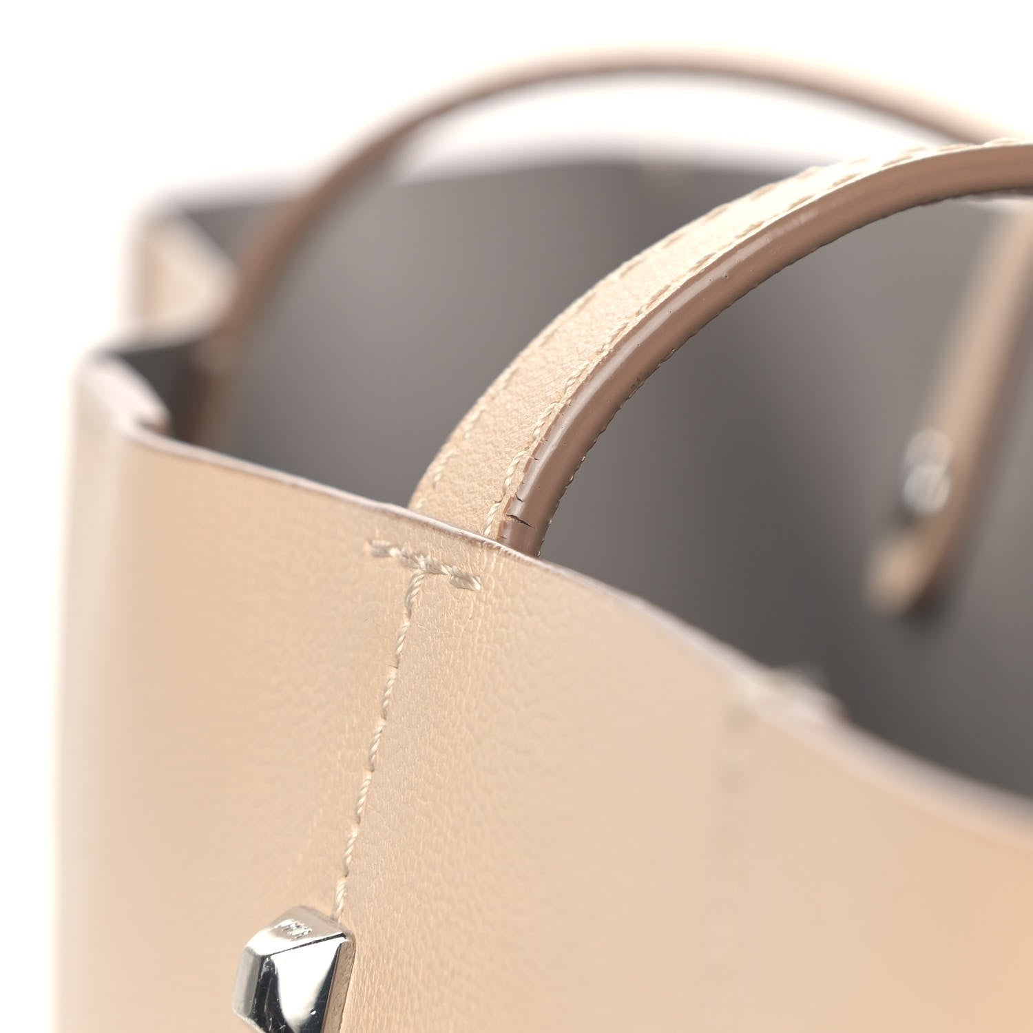 MCM Calfskin Medium Shopper Tote Latte Beige 10 of 10