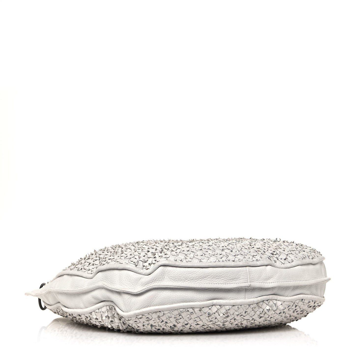 Nappa Intrecciato Large Loop Hobo White