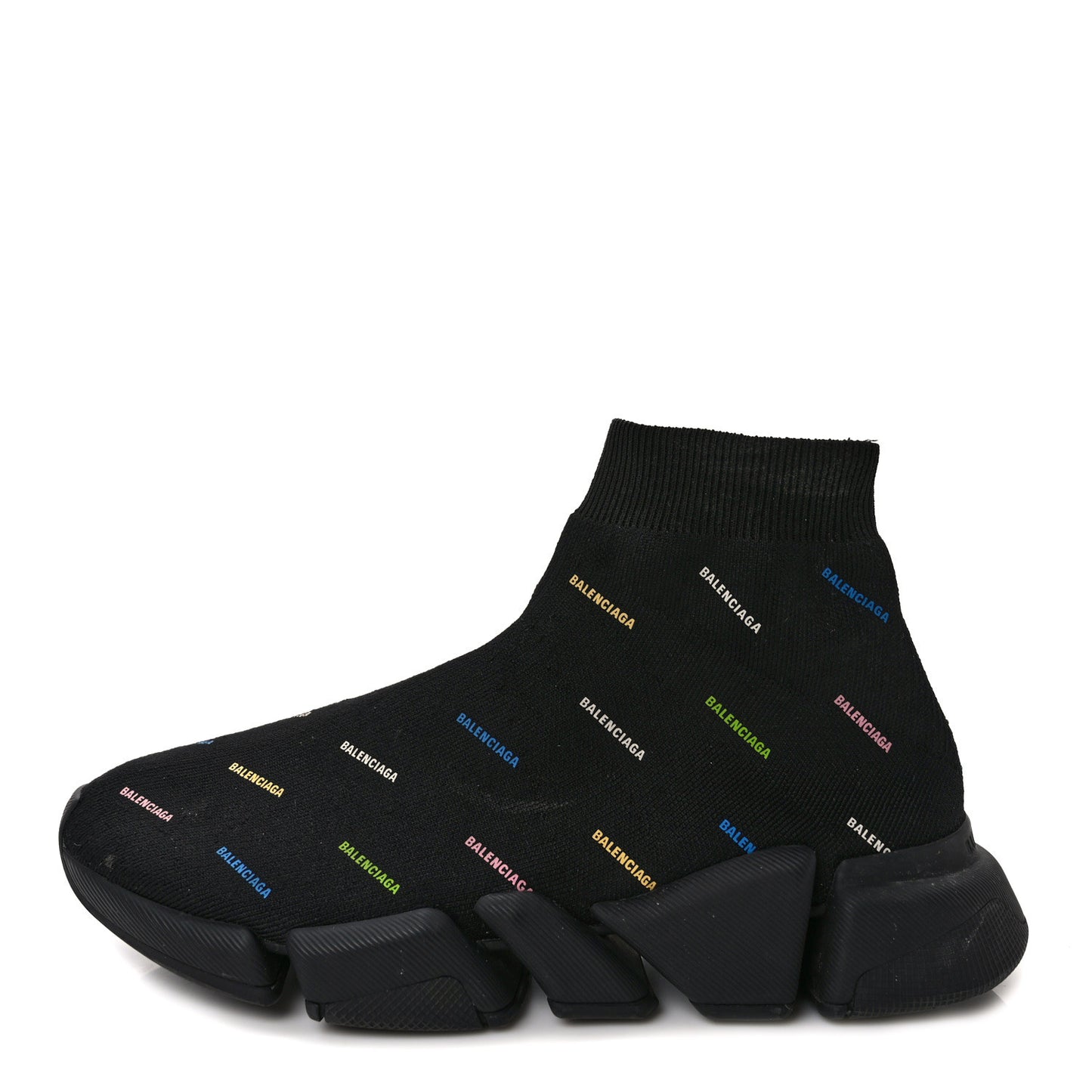 Technical 3D Recycled Knit Allover Logo Mens Speed 2.0 Sneakers 40 Black Multicolor