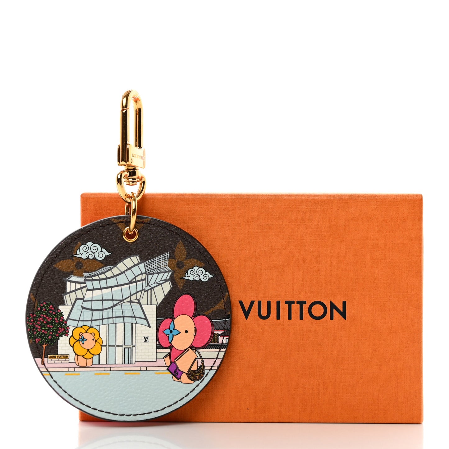 Monogram 2022 Christmas Animation Seoul Bag Charm Key Ring Light Pink