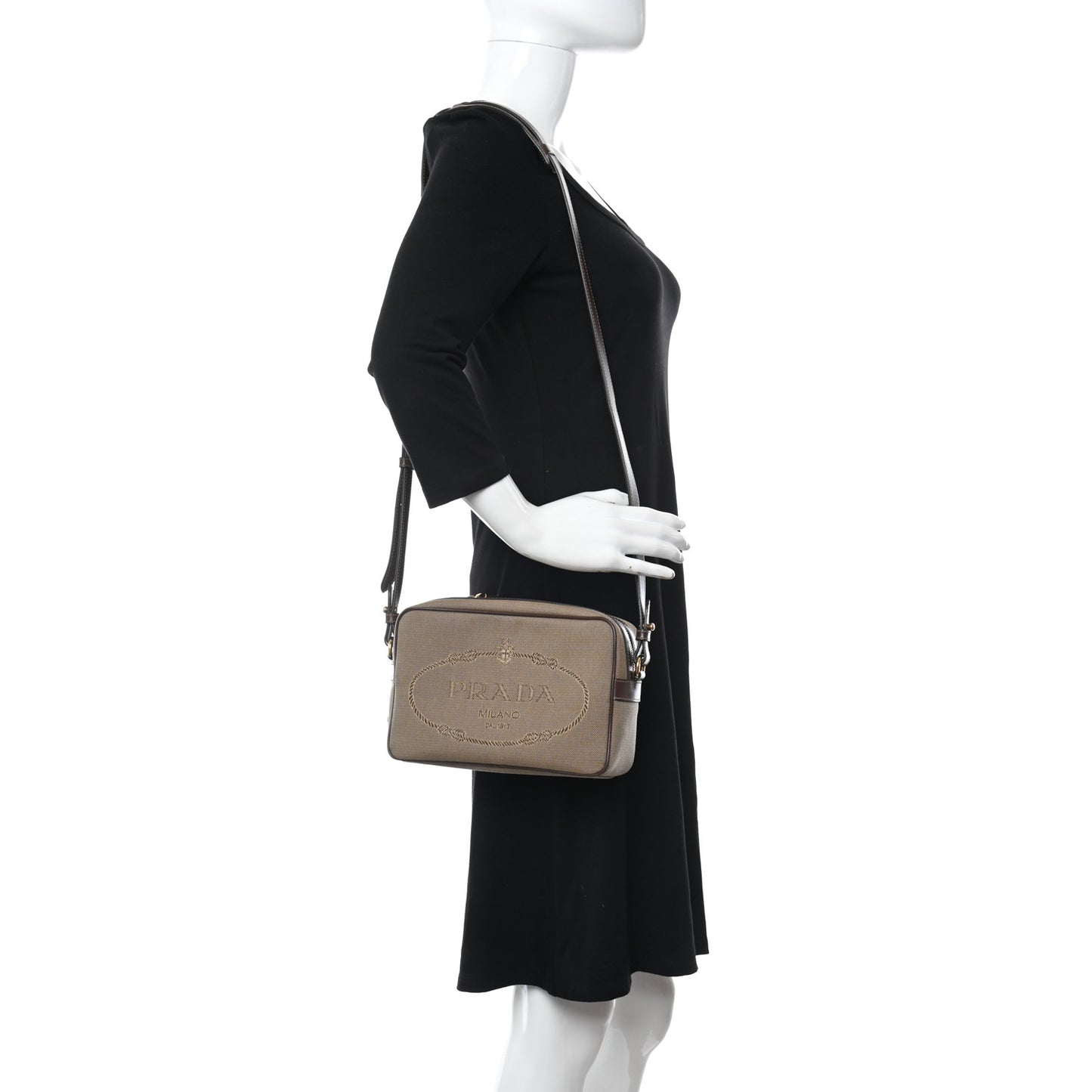 Jacquard Logo Camera Bag Corda Bruciato
