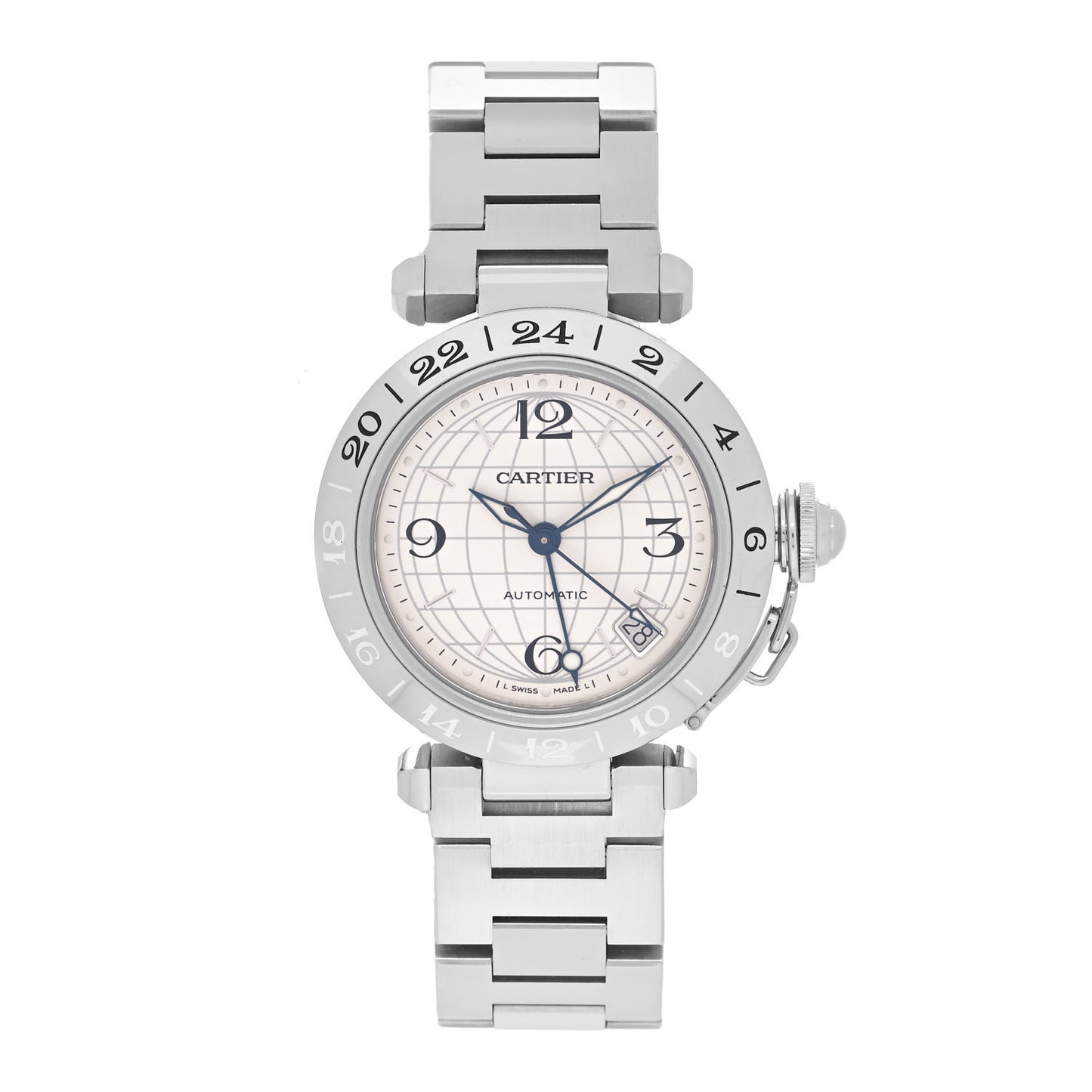 Stainless Steel 35mm Pasha GMT Automatic Watch