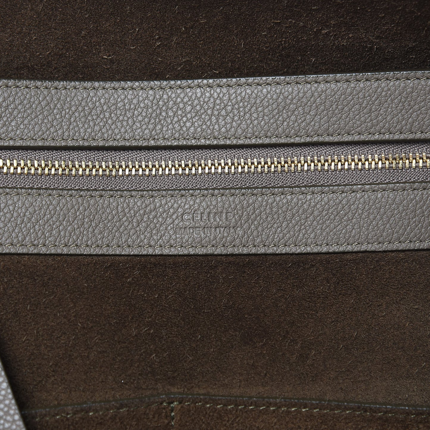 Soft Grained Calfskin Medium Belt Cabas Phantom Taupe
