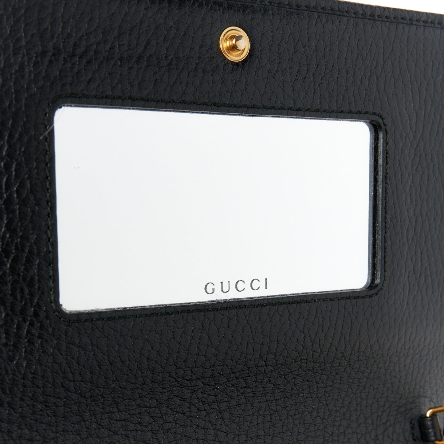 Calfskin Mini GG Marmont Chain Wallet Black