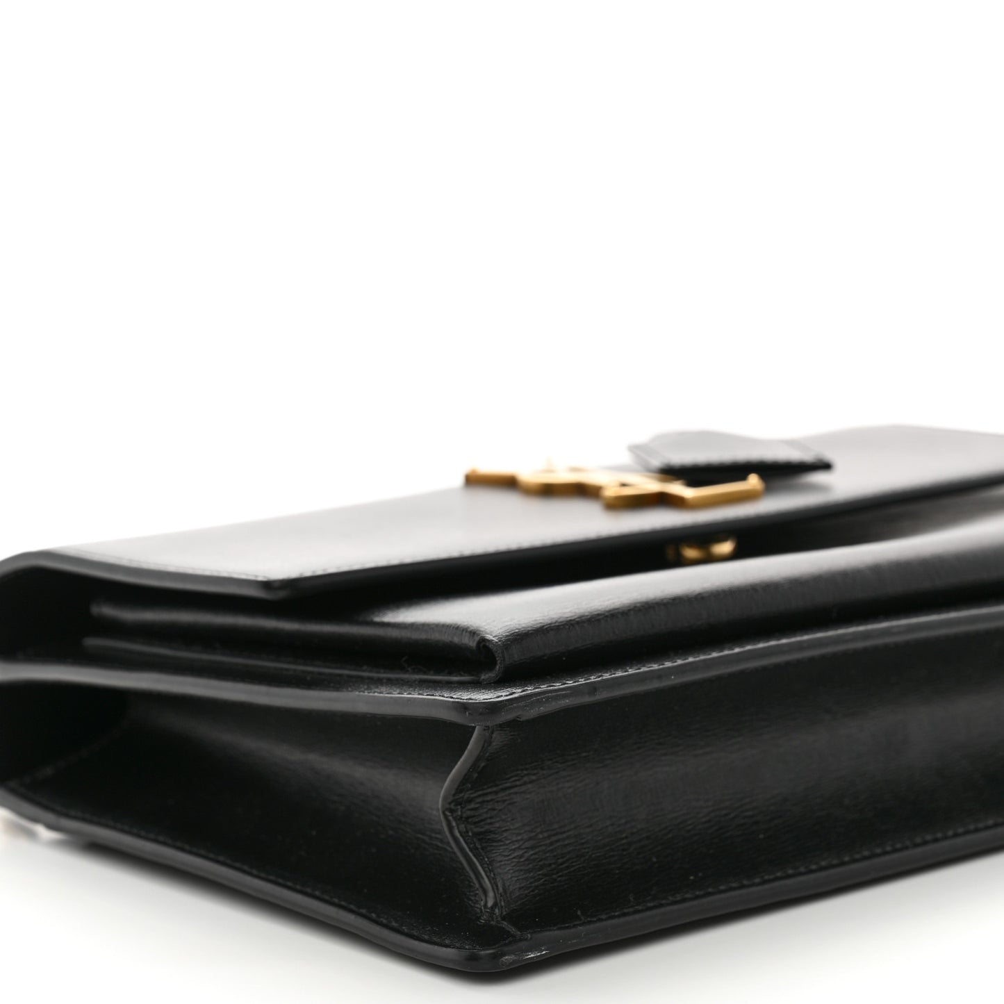 Smooth Calfskin Medium Monogram Sunset Satchel Black