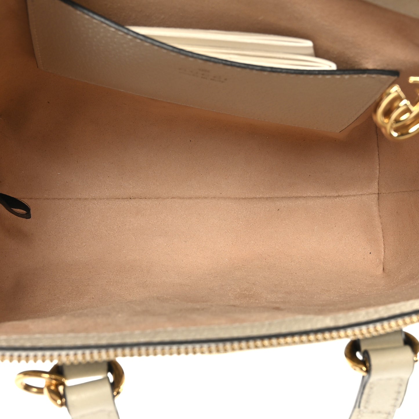 GG Supreme Monogram Textured Dollar Calfskin Web Small Ophidia Tote Bag Beige Ebony Mystic White