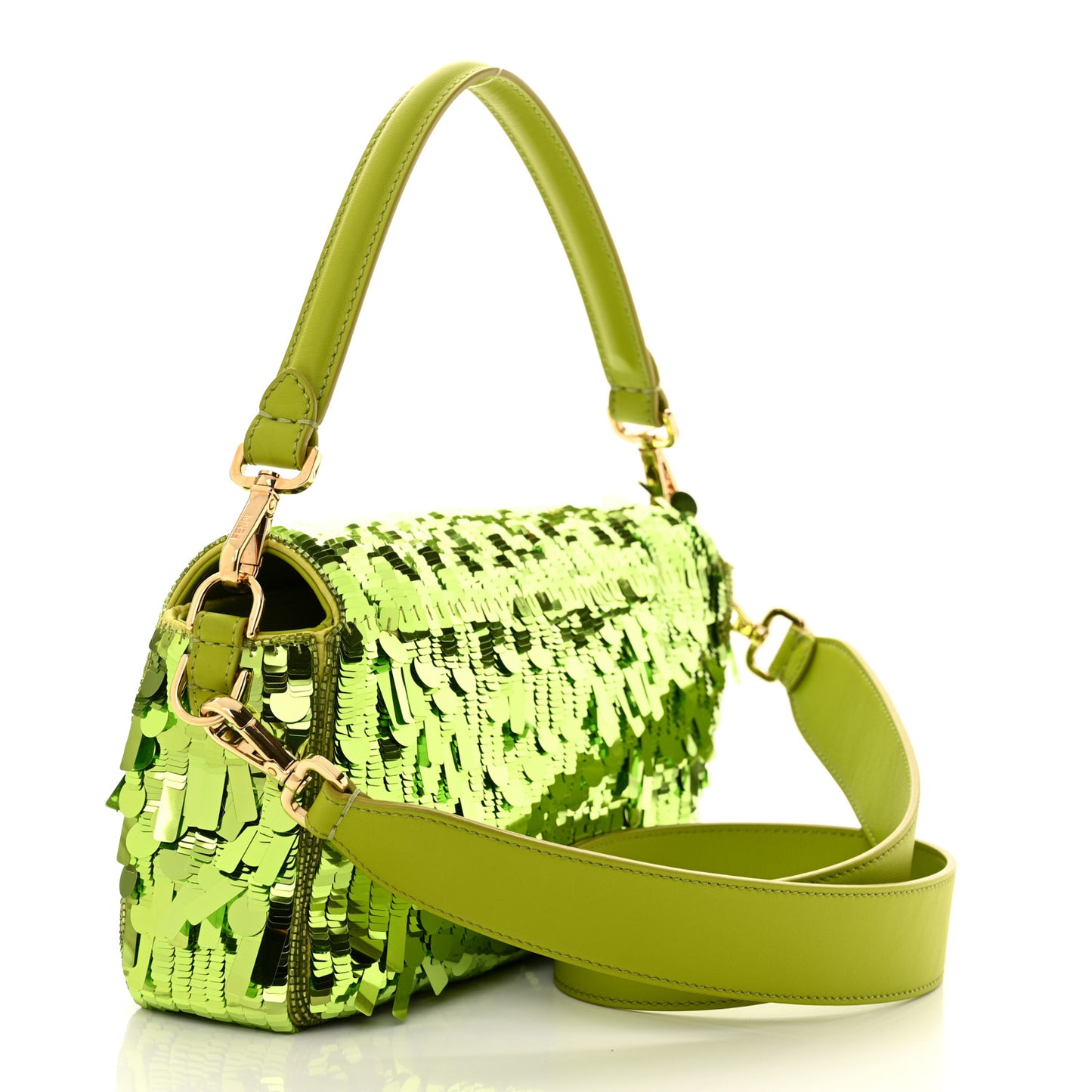 Sequin Paillettes Vitello Grace Sex and the City Baguette Wasabi