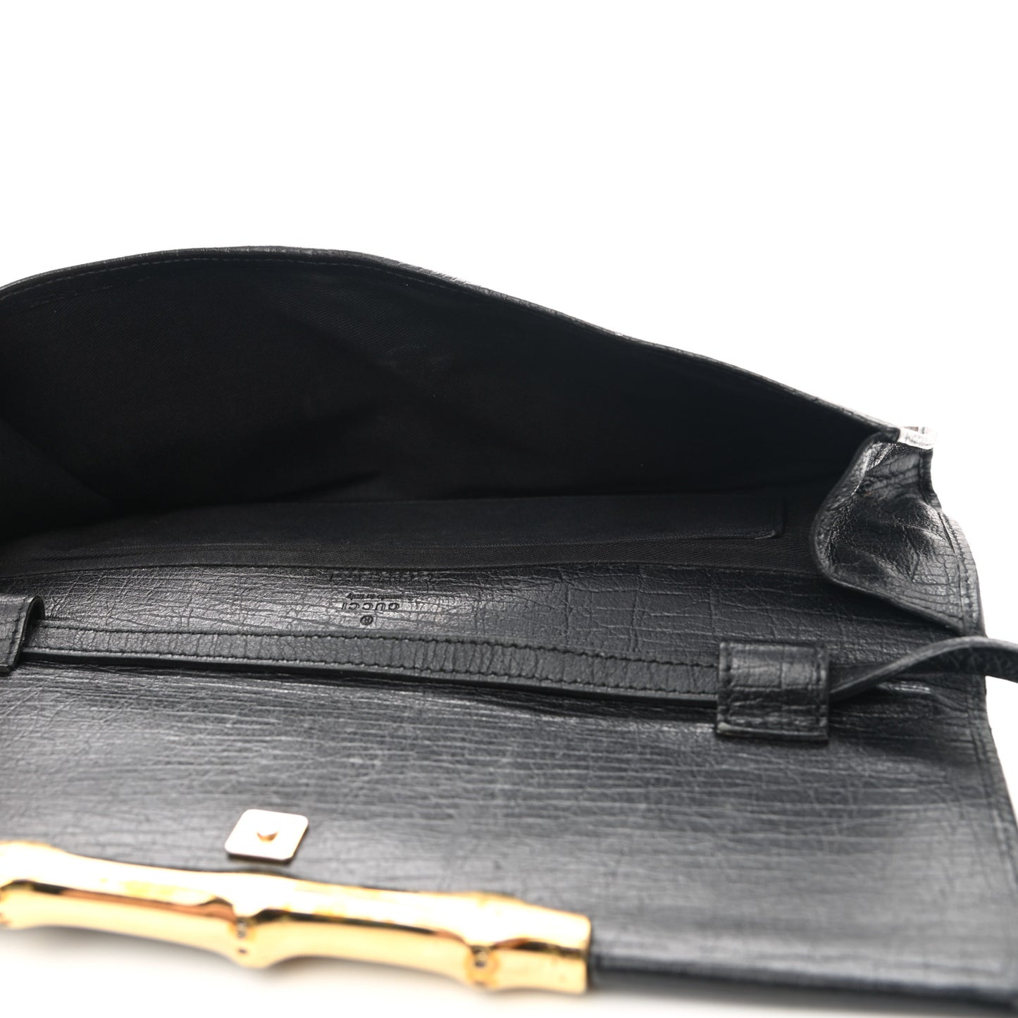 Monogram Bamboo Web Clutch Black