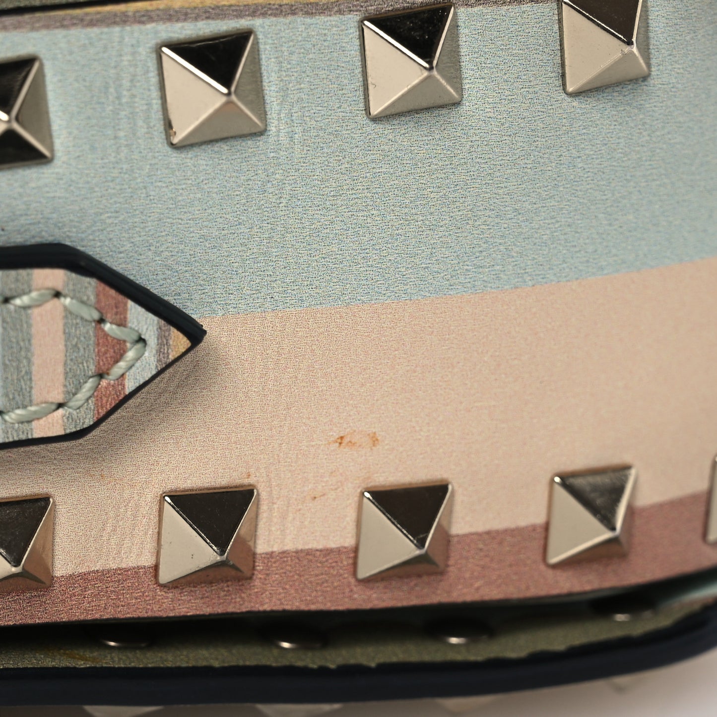 Vitello Native Couture 1975 Rockstud Crossbody Bag Green Multicolor