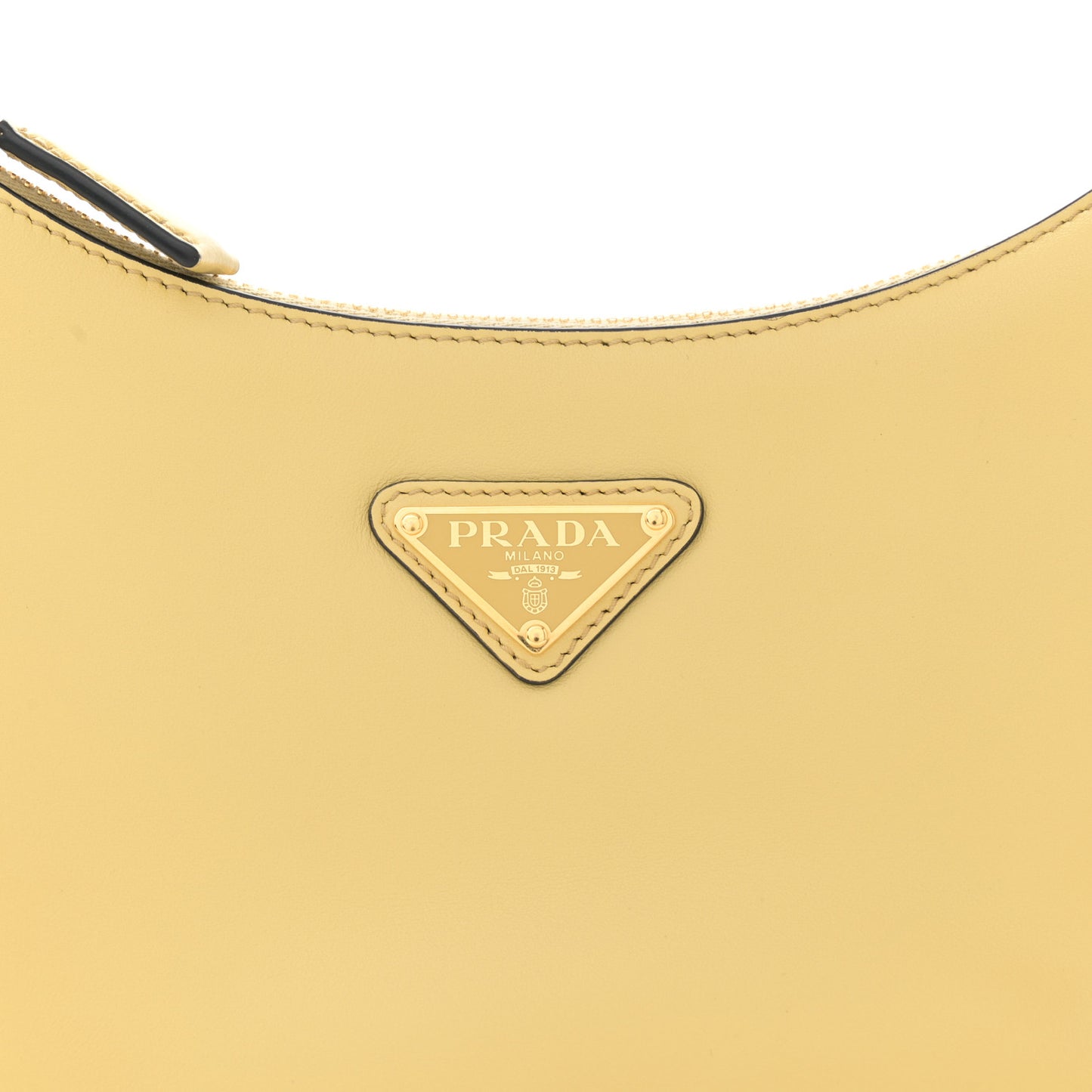 Soft Calfskin Arque Shoulder Bag Miele