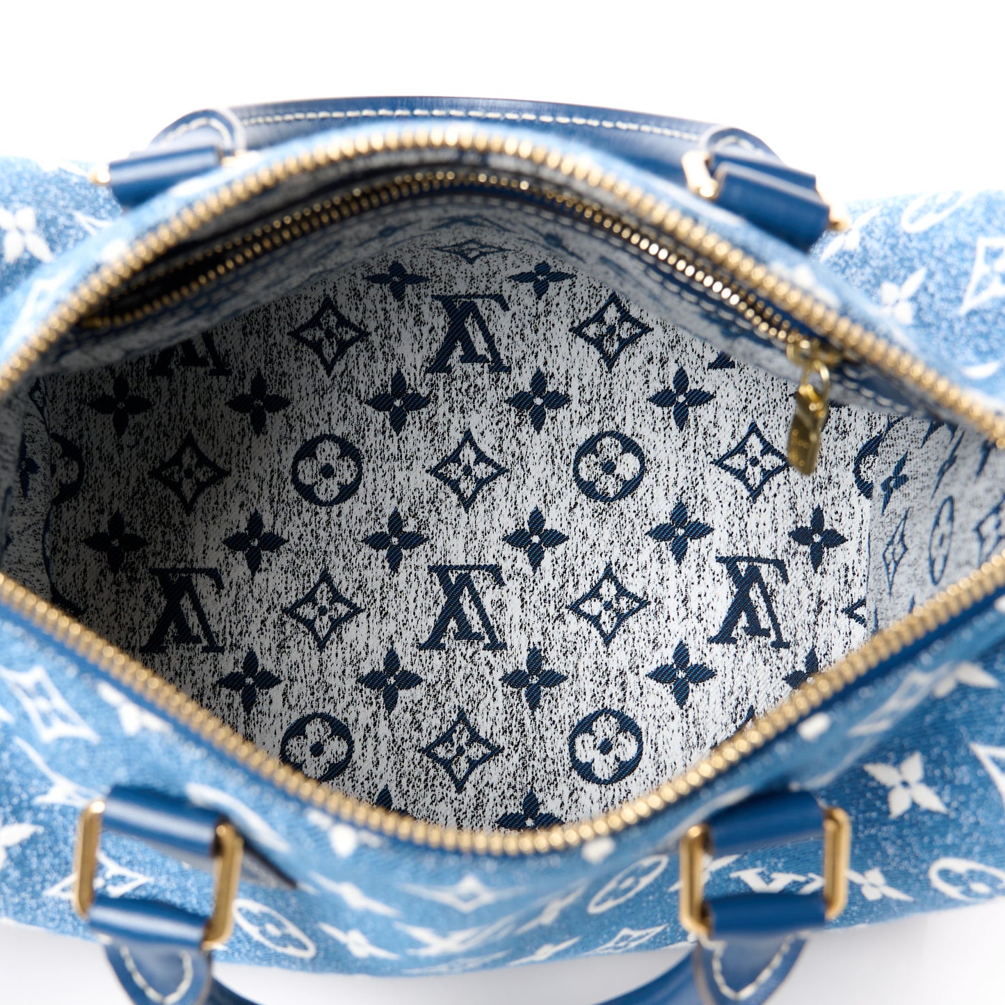 Monogram Jacquard Denim Speedy Bandouliere 25 Bleu