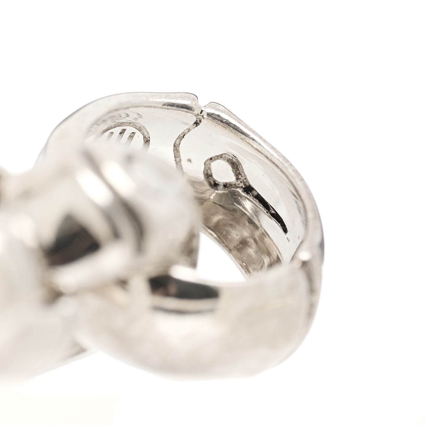 Sterling Silver Bamboo Link Drop Earrings