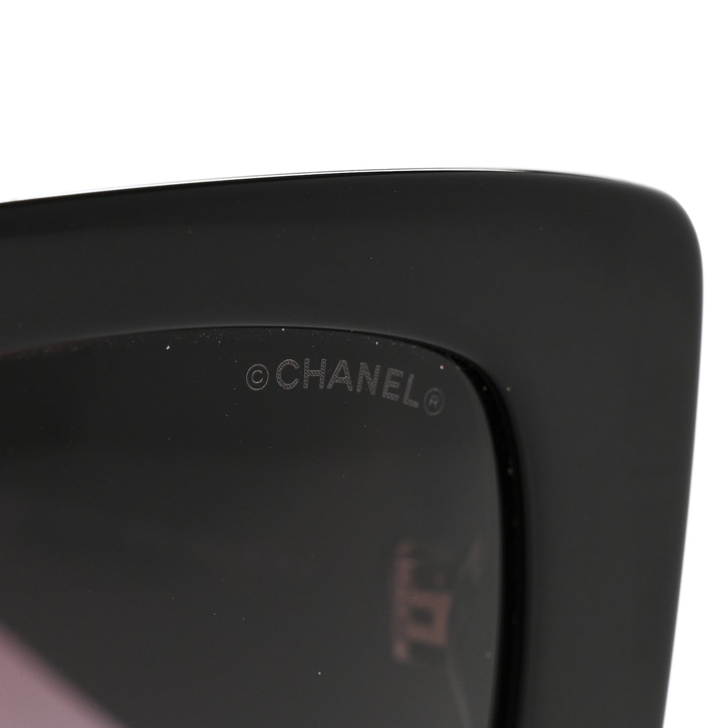 Acetate Pearl Rectangle Sunglasses 5480-H-A Black
