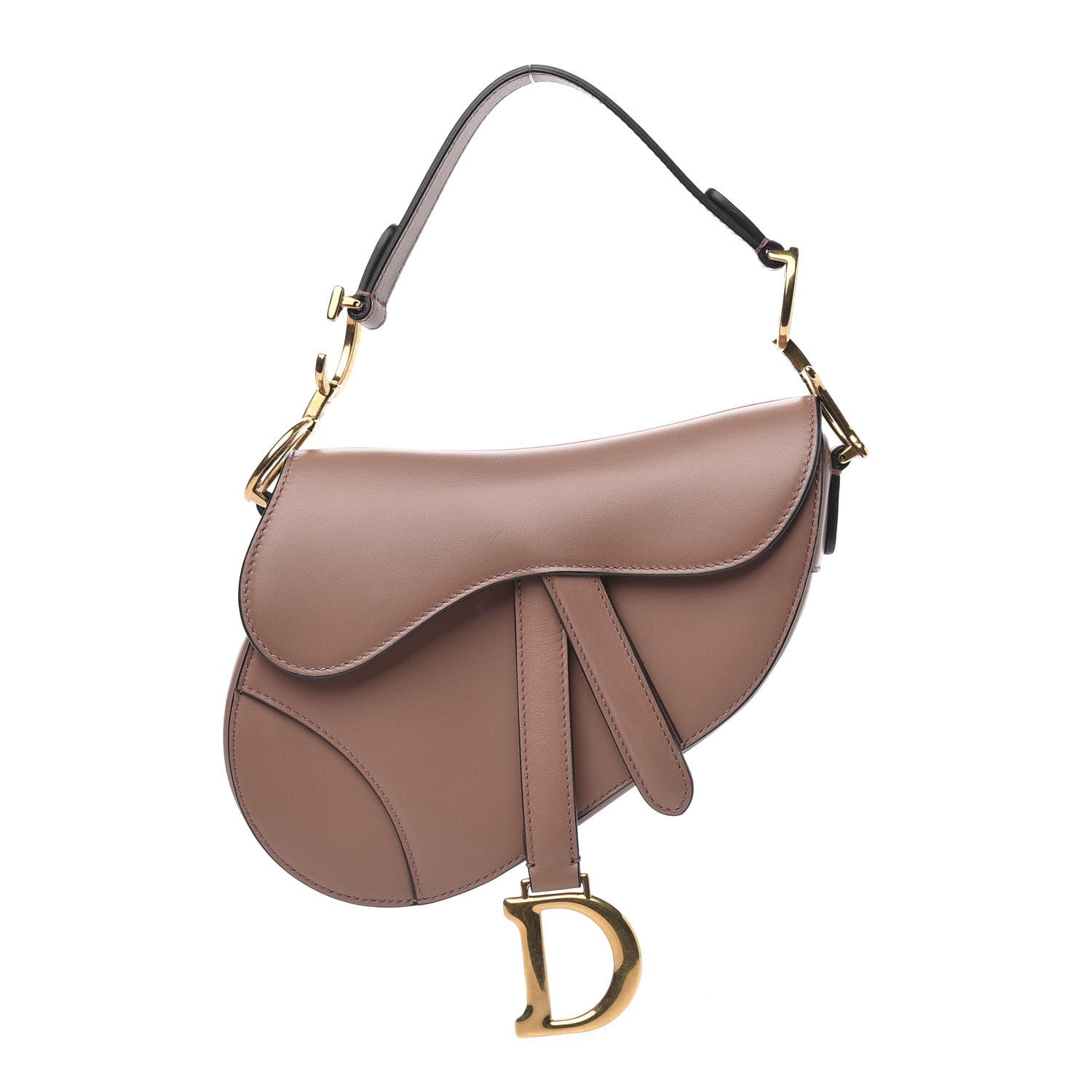 Christian Dior Calfskin Mini Saddle Bag Taupe 1 of 15