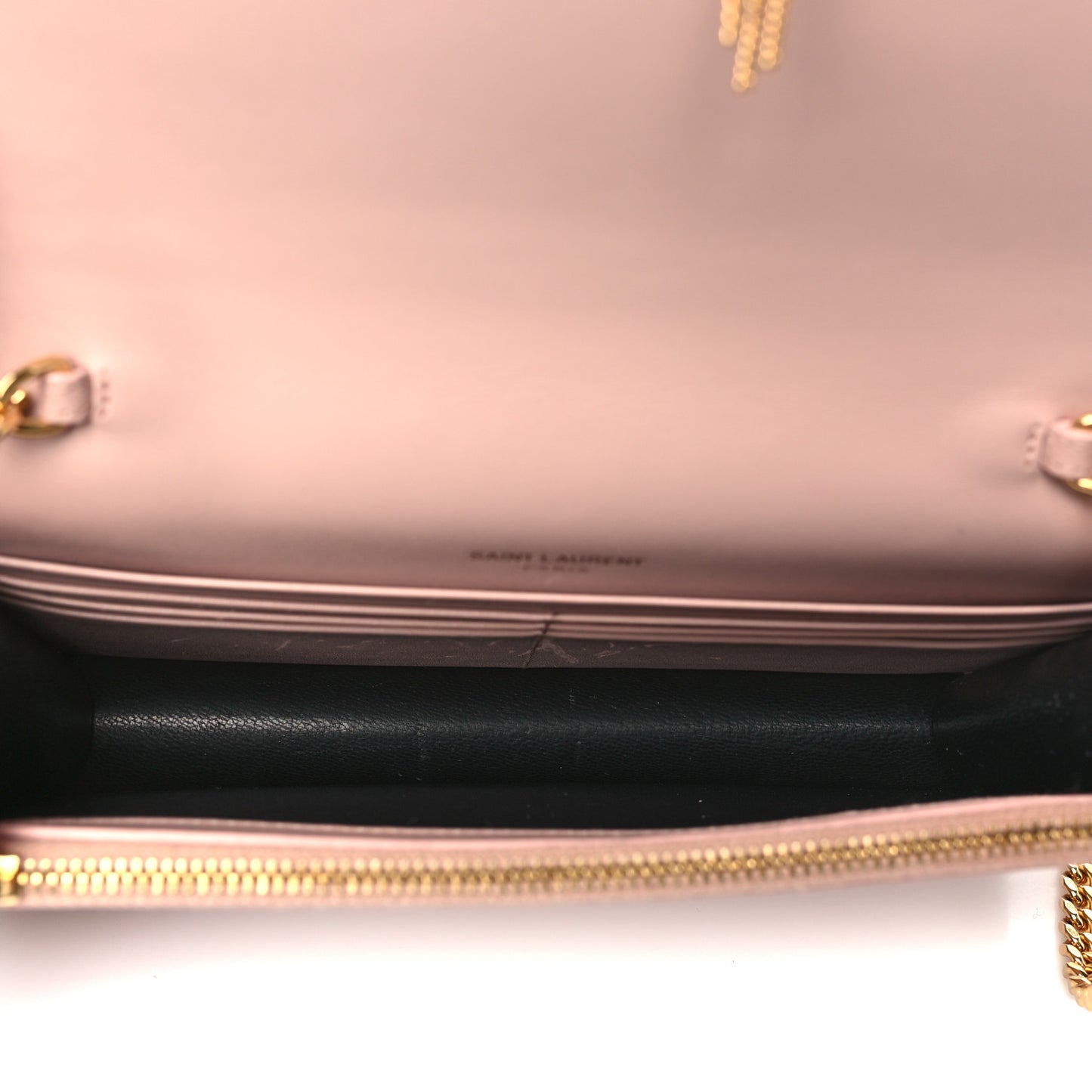 Smooth Calfskin Classic Monogram Kate Tassel Chain Wallet Pale Pink