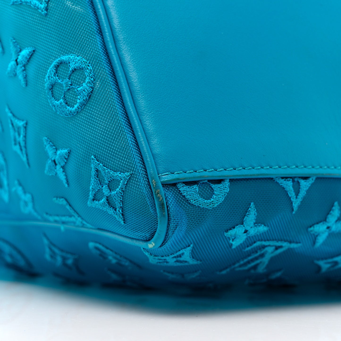 Monogram See Through Keepall Triangle Bandouliere 50 Turquoise