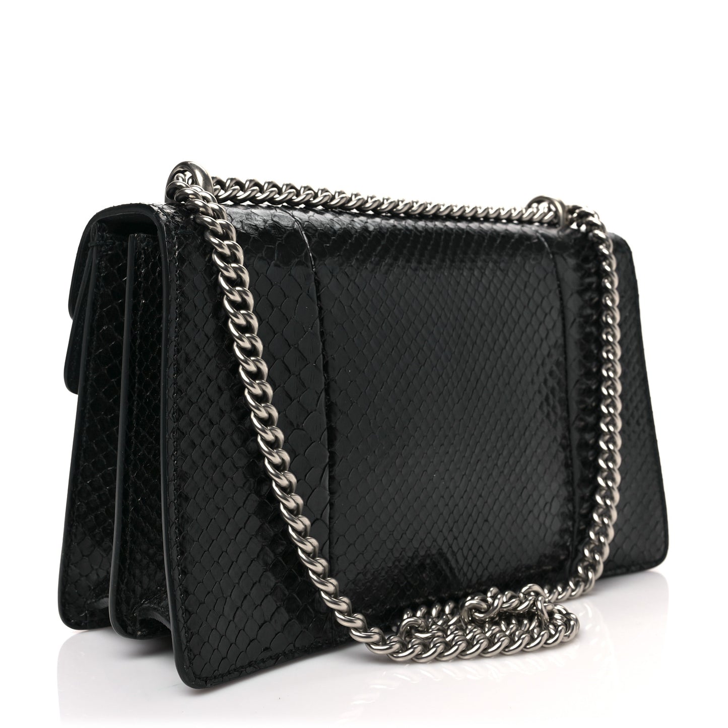 Snakeskin Small Dionysus Shoulder Bag Black