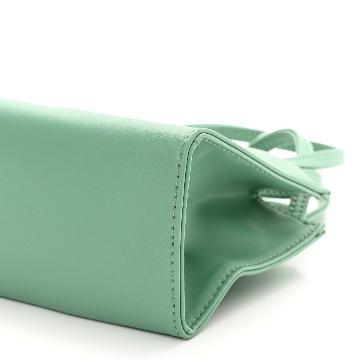 Vegan Leather Small Shopping Bag Sage