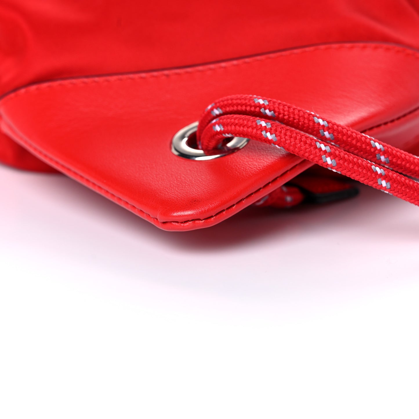 Nylon Medusa Drawstring Backpack Red