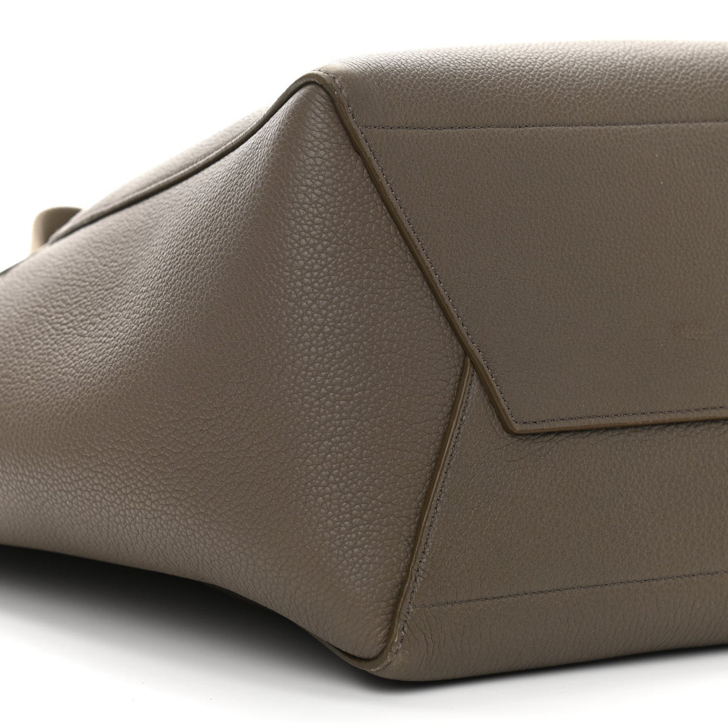Soft Grained Calfskin Sangle Bucket Bag Taupe