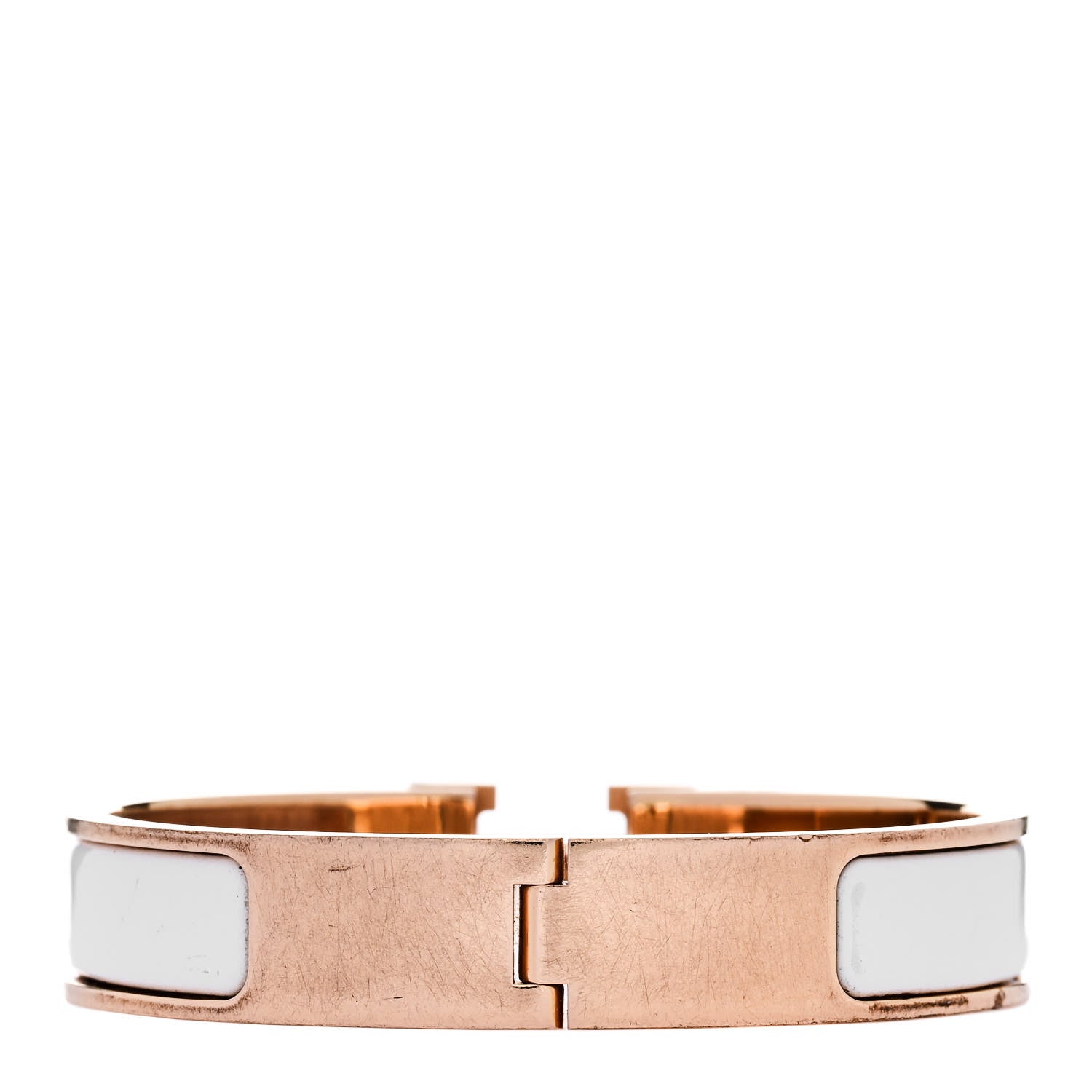 Hermes Enamel Narrow Clic Clac H Bracelet PM White 3 of 4