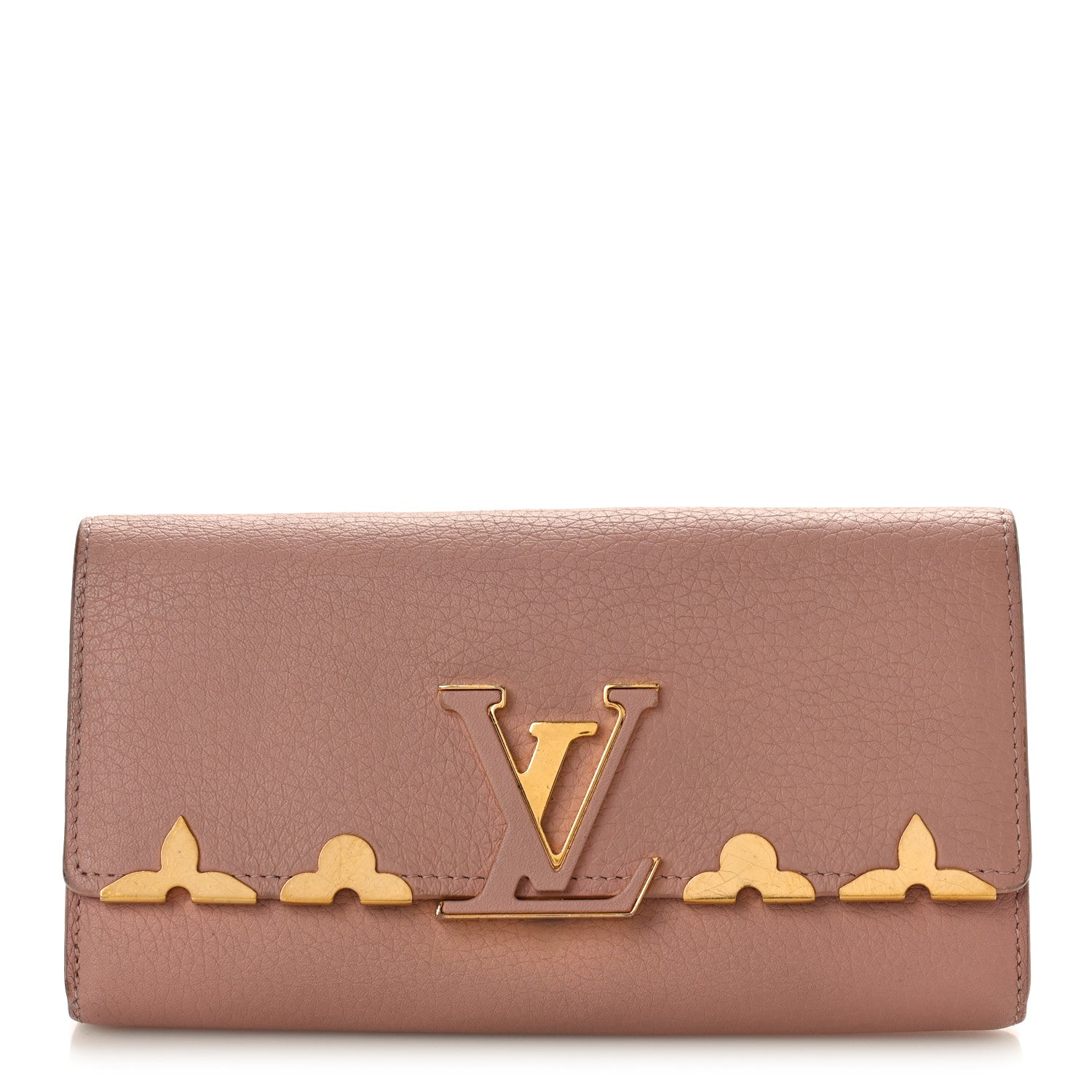 Louis Vuitton Taurillon Embellished Capucines Long Wallet Magnolia 1 of 9