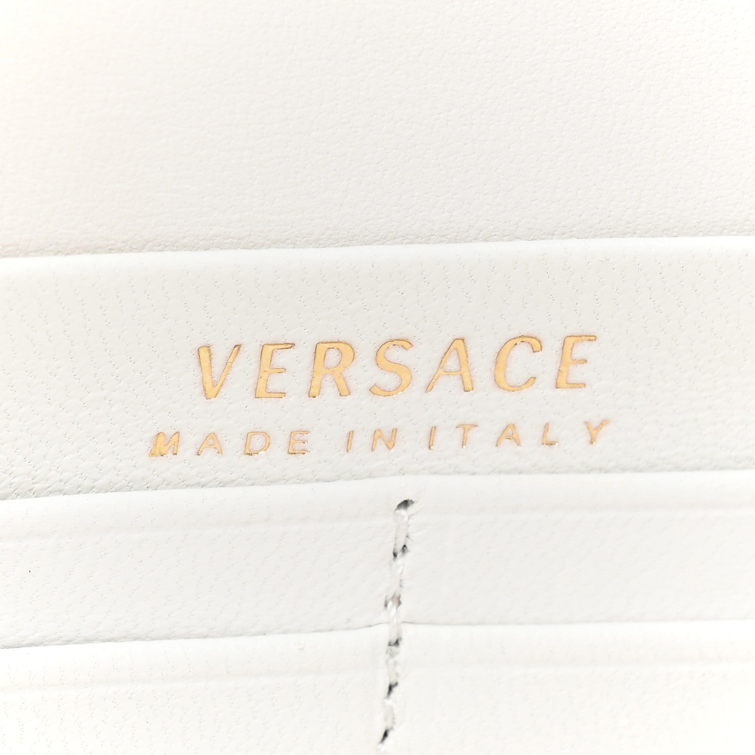 Versace Nappa Quilted Studded Virtus Shoulder Bag White 6 of 12