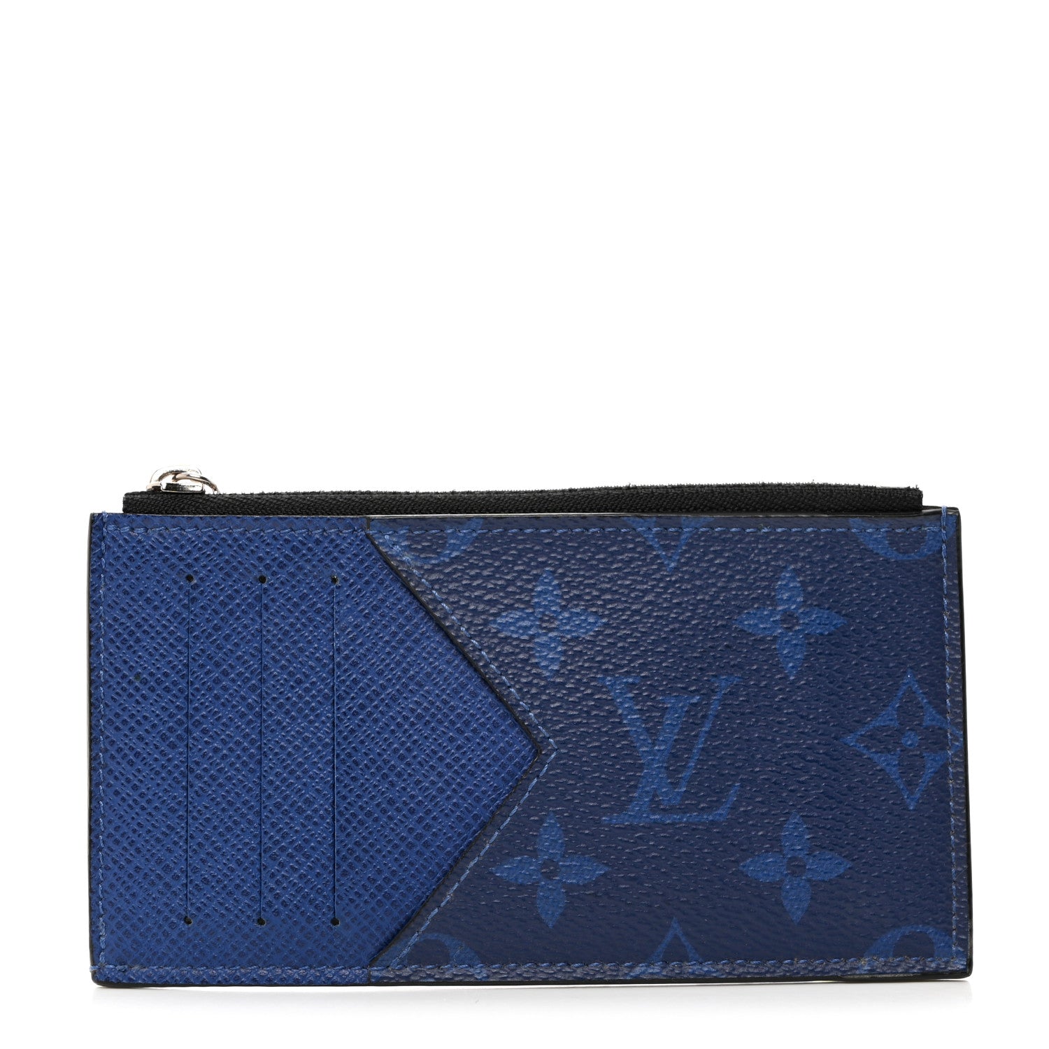 Louis Vuitton Monogram Taiga Coin Card Holder Cobalt 1 of 6