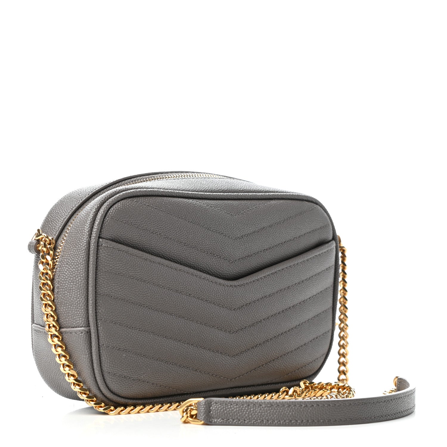 Saint Laurent Grain De Poudre Matelasse Monogram Mini Lou Camera Bag Fog 3 of 10