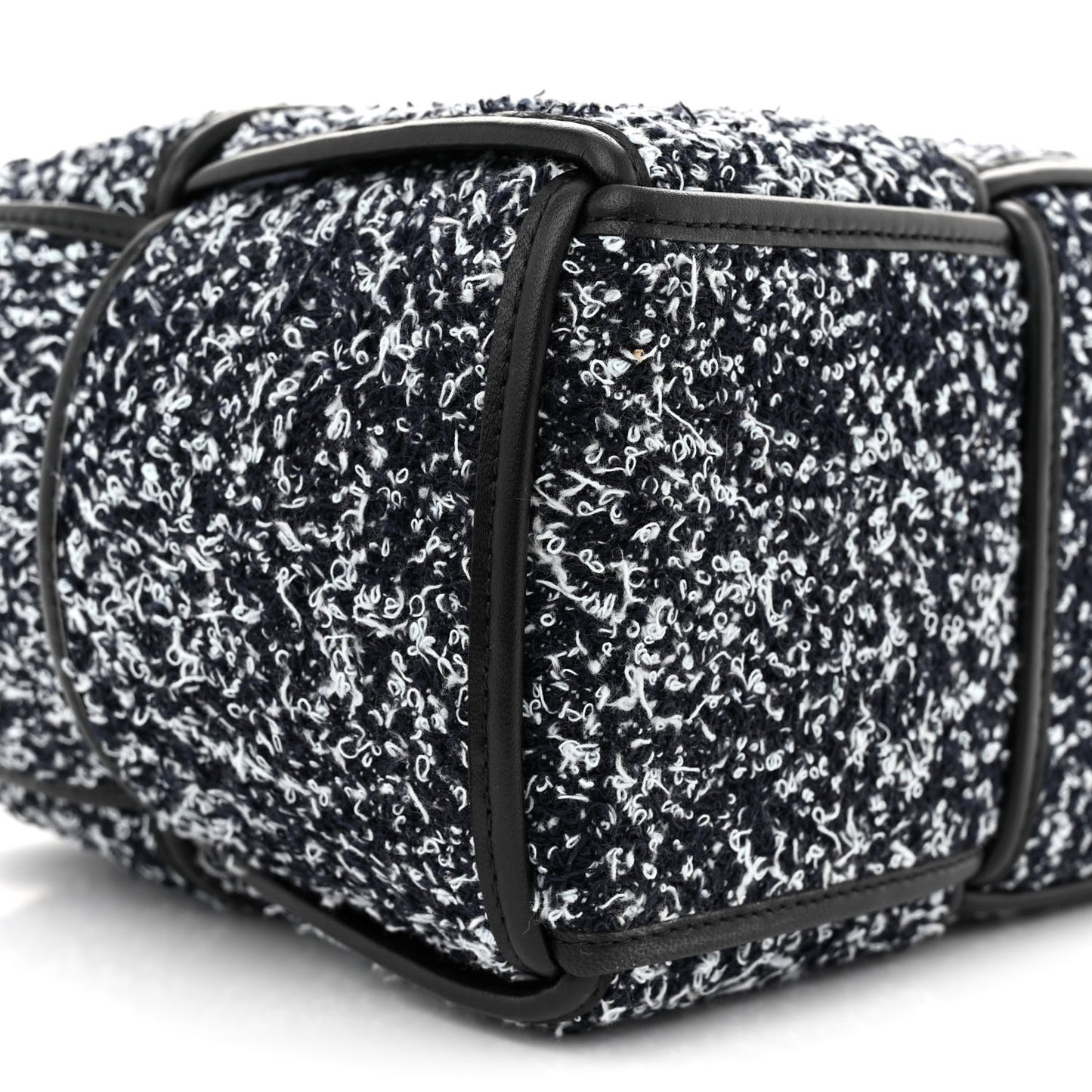 Denim Boucle Maxi Intrecciato Small Arco Tote Midnight Blue