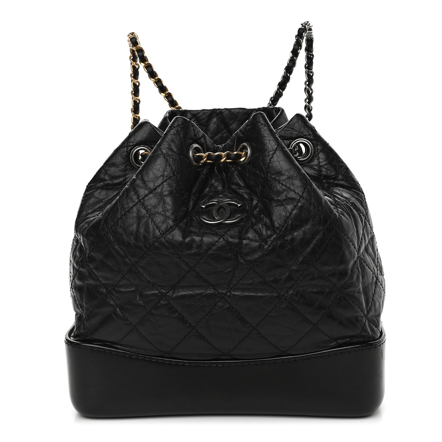 Aged Calfskin Quilted Small Gabrielle Backpack