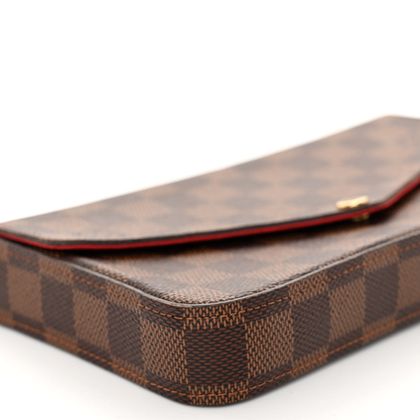 LOUIS VUITTON Damier Ebene Pochette Felicie Chain Wallet