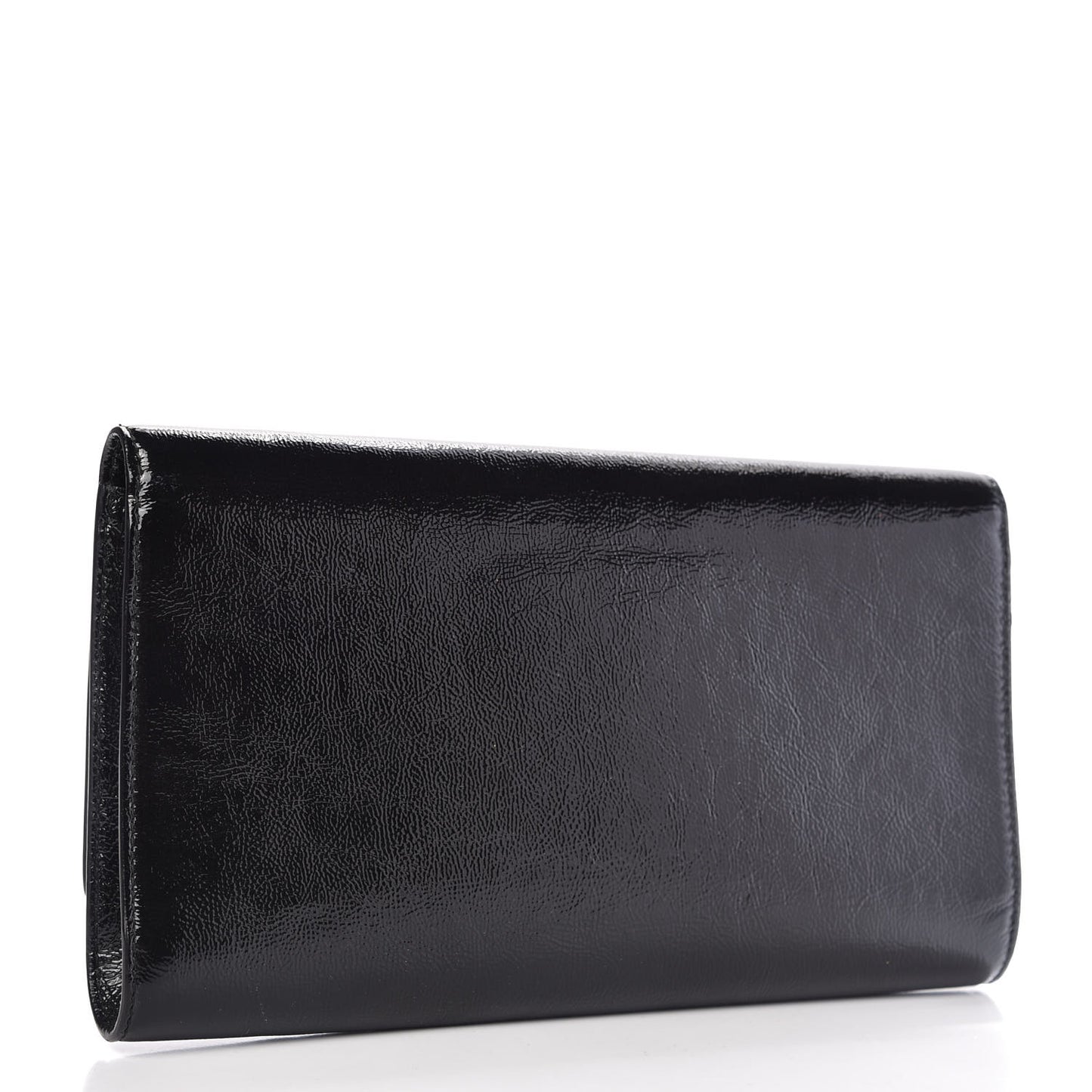 Textured Patent Monogram Large Belle De Jour Clutch Black
