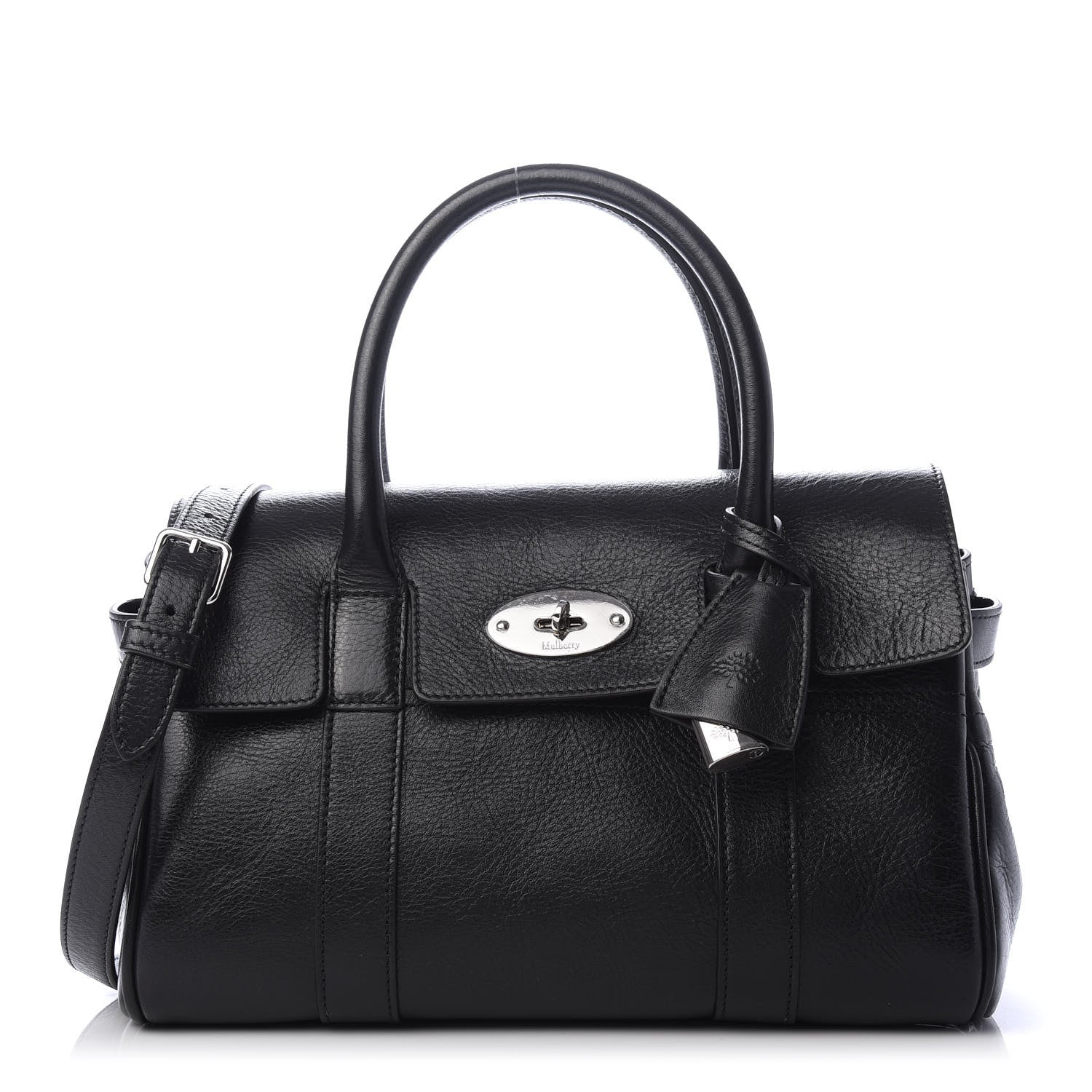 Mulberry Natural Vegetable Tanned Small Bayswater Black 1 of 8