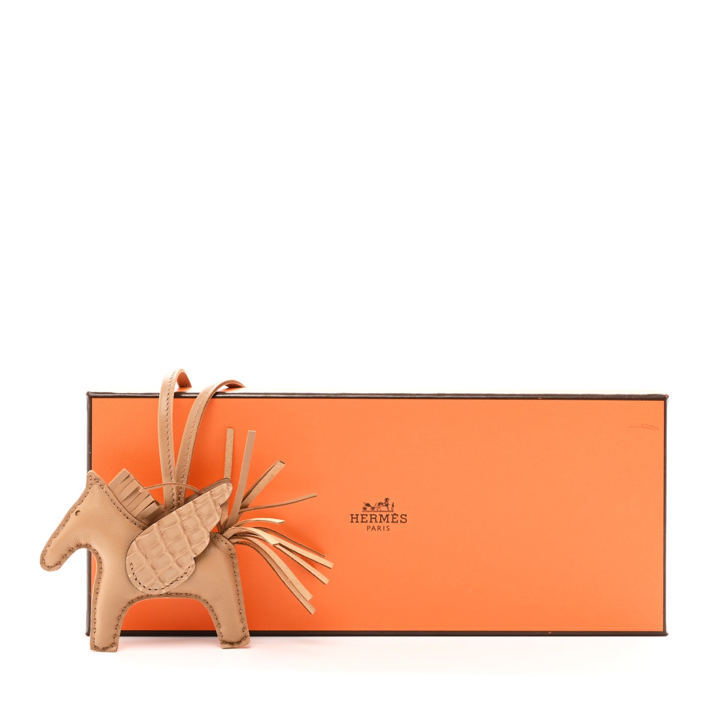 Milo Lambskin Matte Alligator Touch Grigri Rodeo Pegase Horse Bag Charm Chai