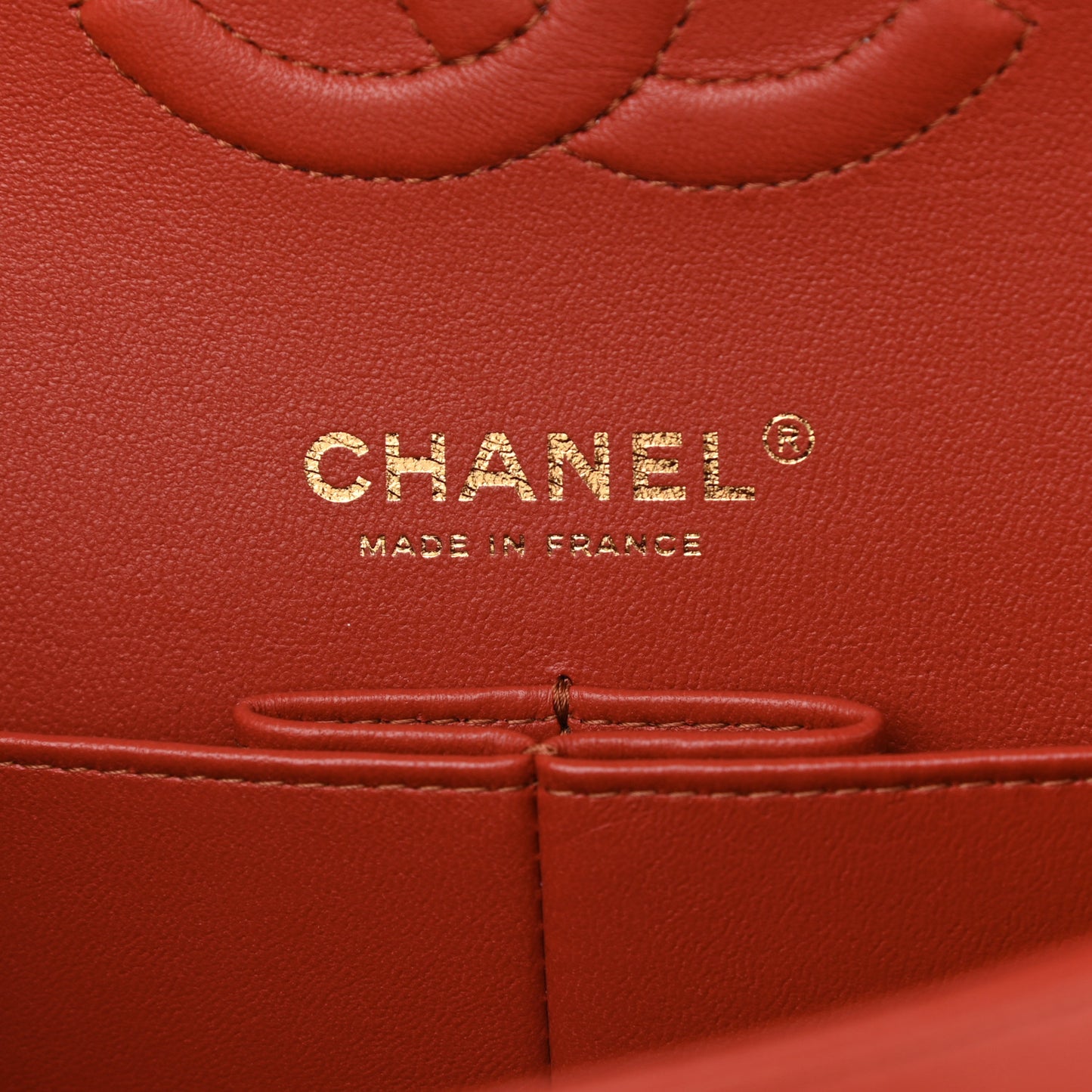 Lambskin Quilted Medium Double Flap Brown