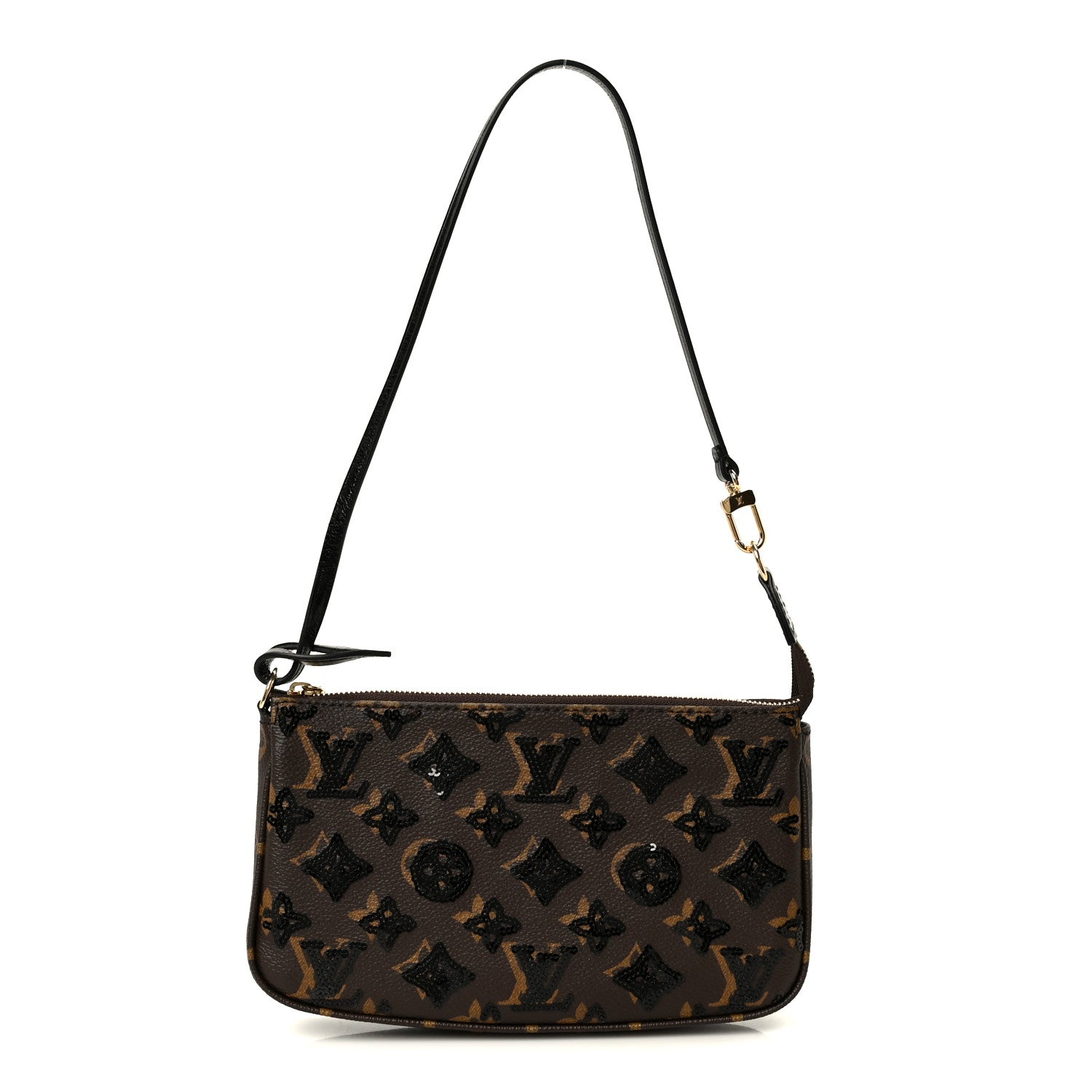 Louis Vuitton Monogram Sequins Pochette Accessories Black 1876531