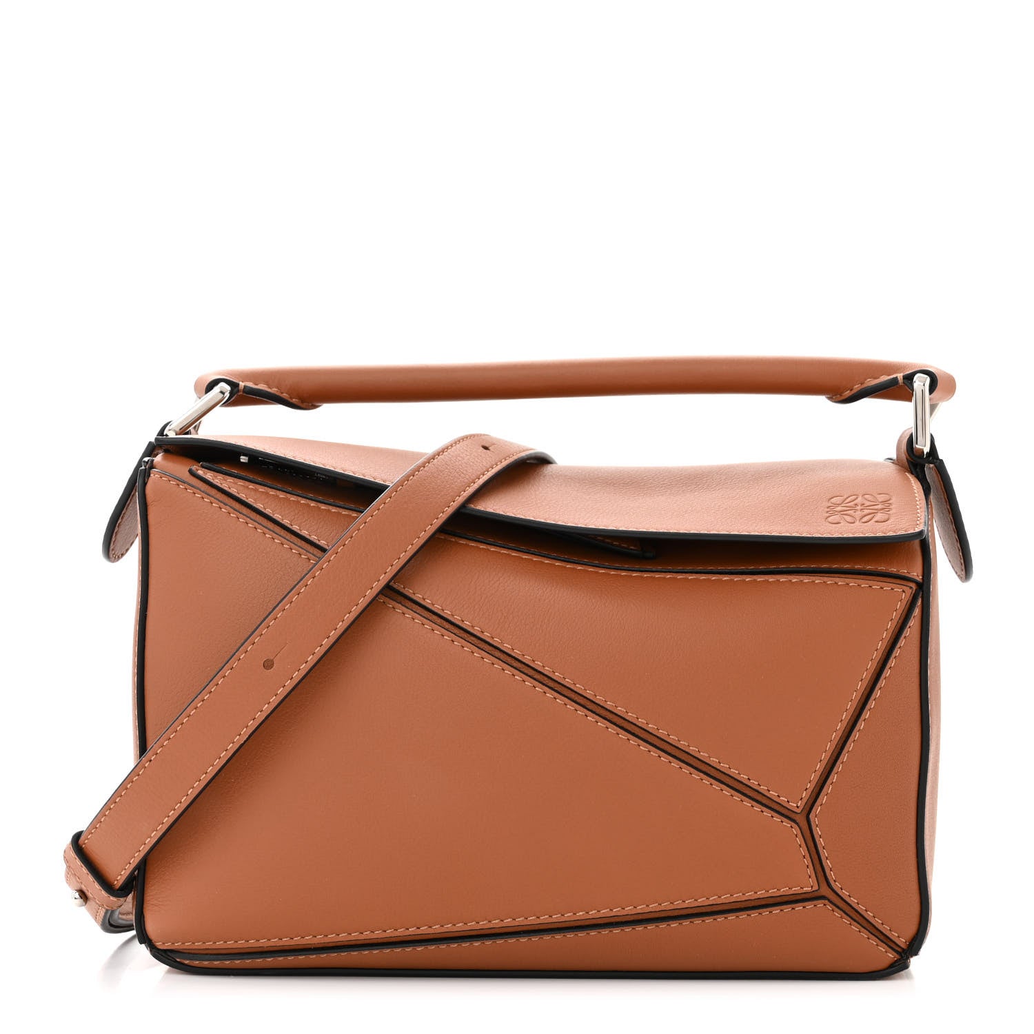 Loewe Calfskin Small Puzzle Bag Tan 1 of 10
