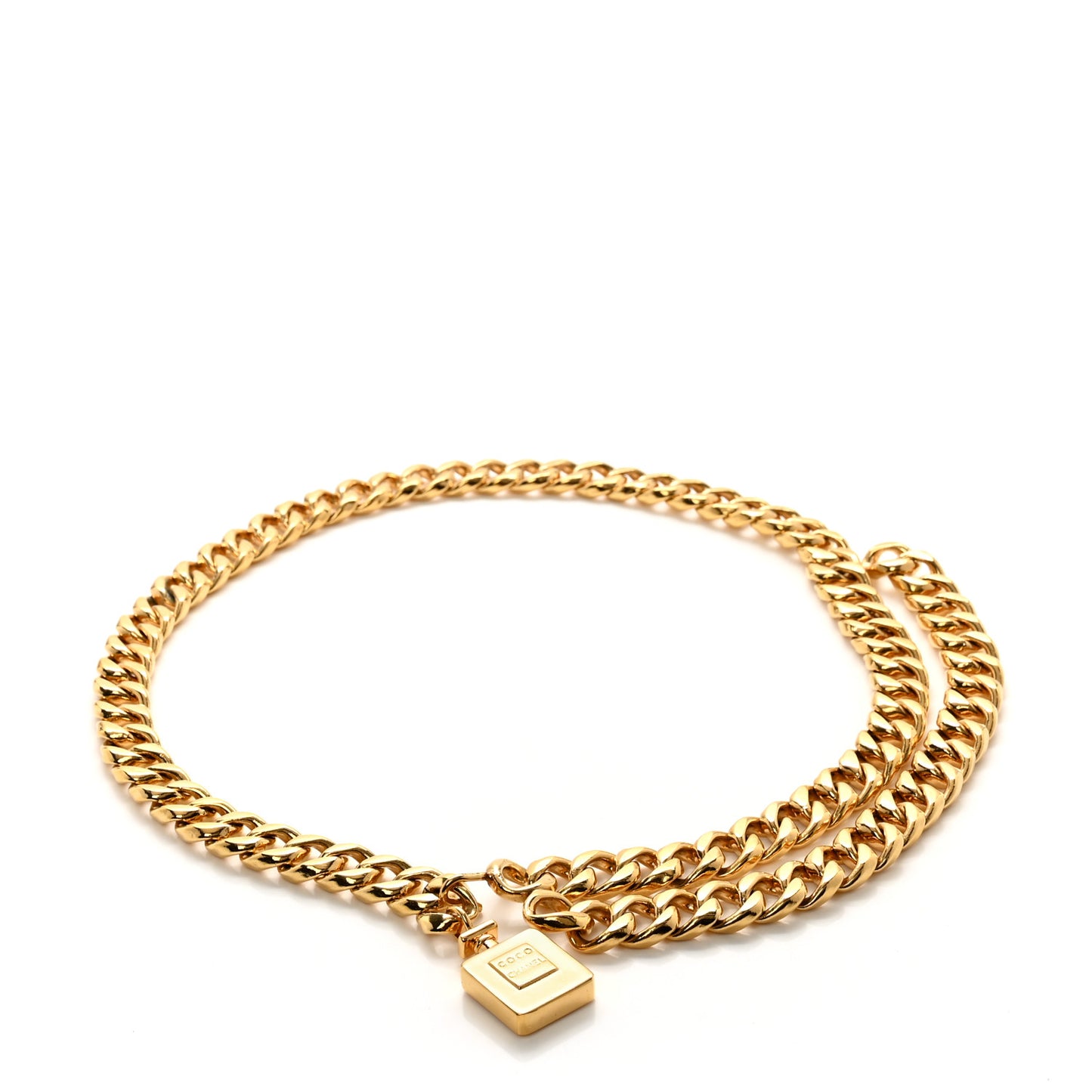 Chain Coco Perfume Bottle Belt Gold