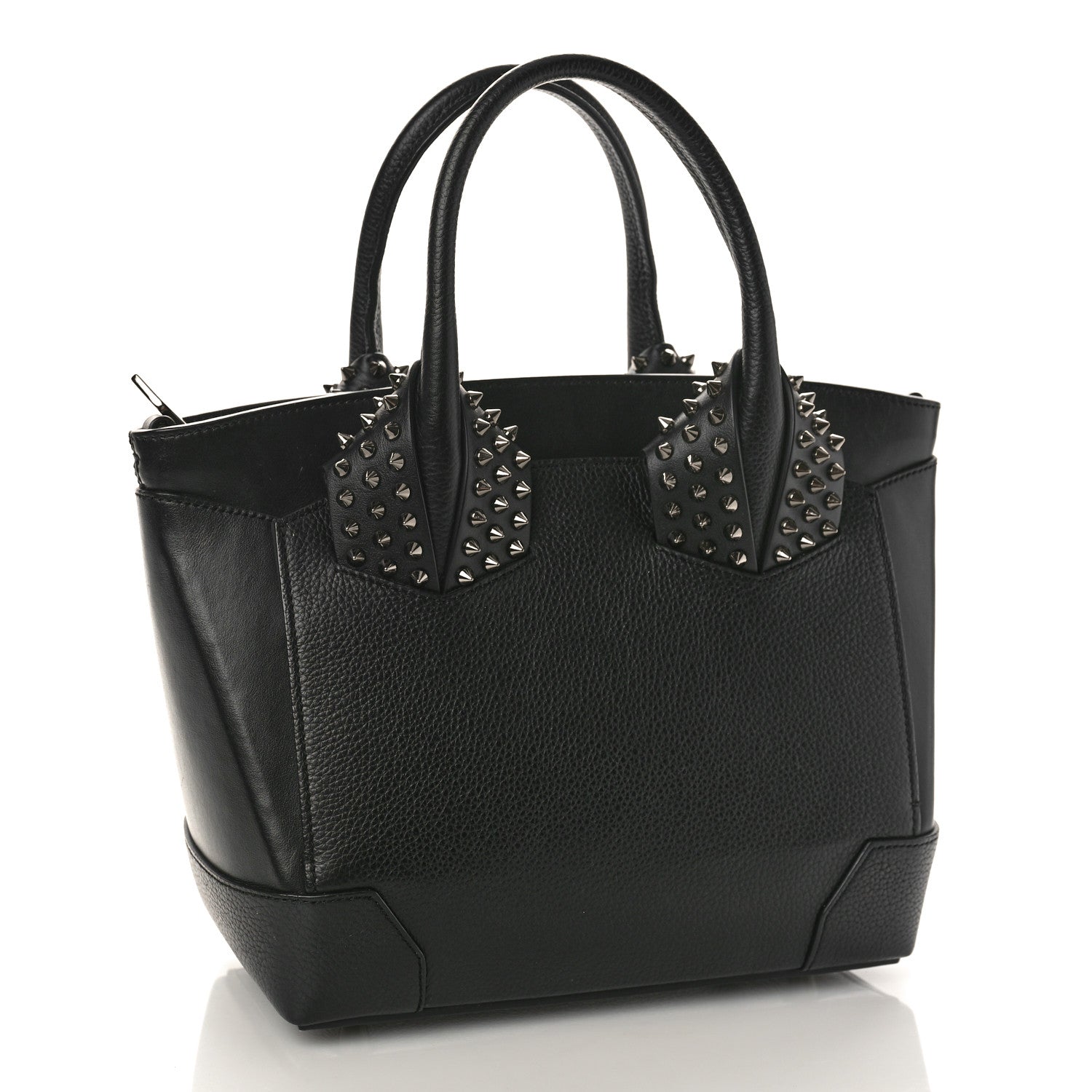 Christian Louboutin Grained Calfskin Spike Small Eloise Tote Black 3 of 8