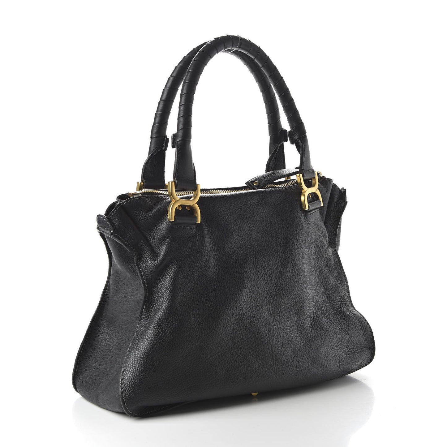 Calfskin Medium Marcie Satchel Black