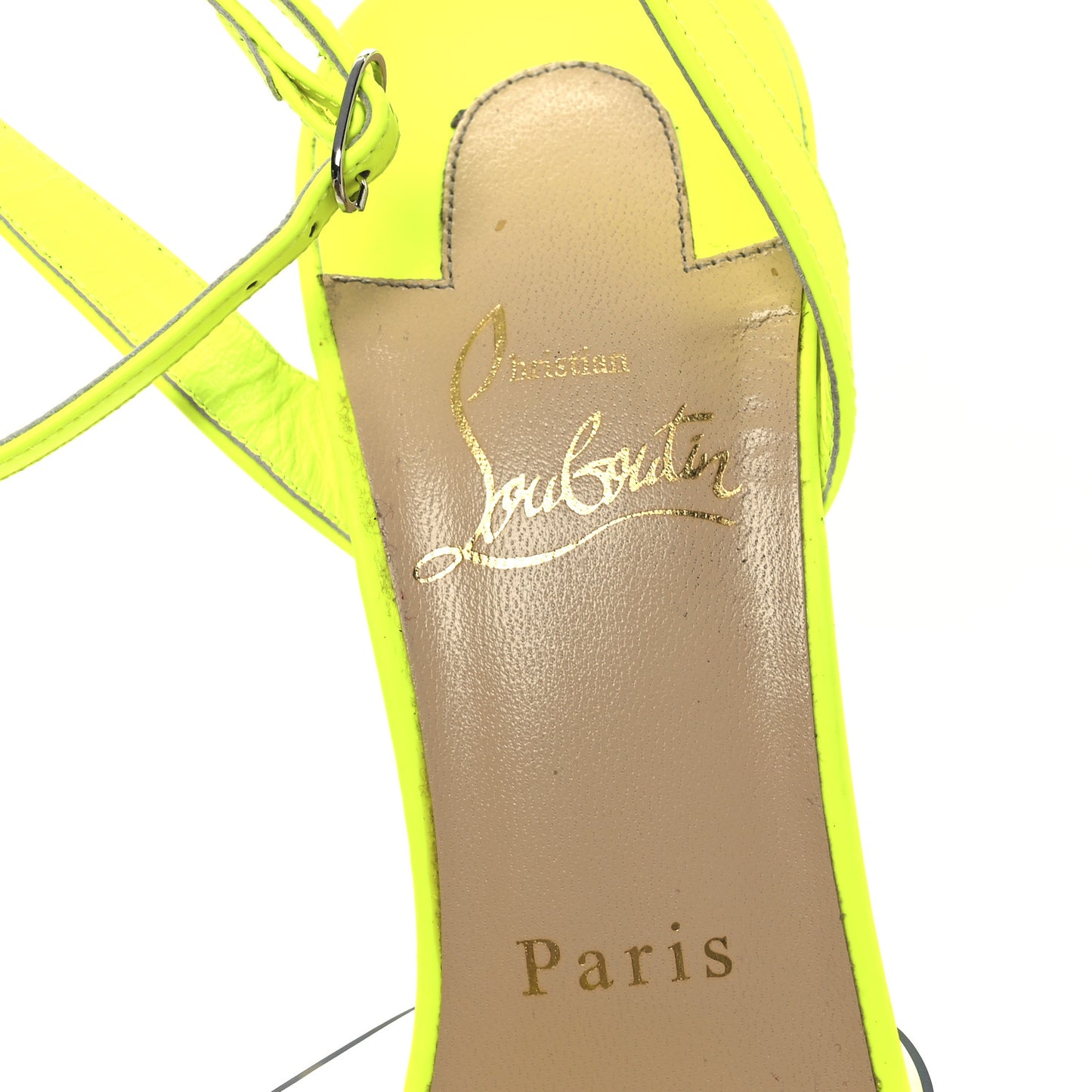 PVC Fluo Mat Spikaqueen 100 Pumps 37.5 Version Yellow Fluo