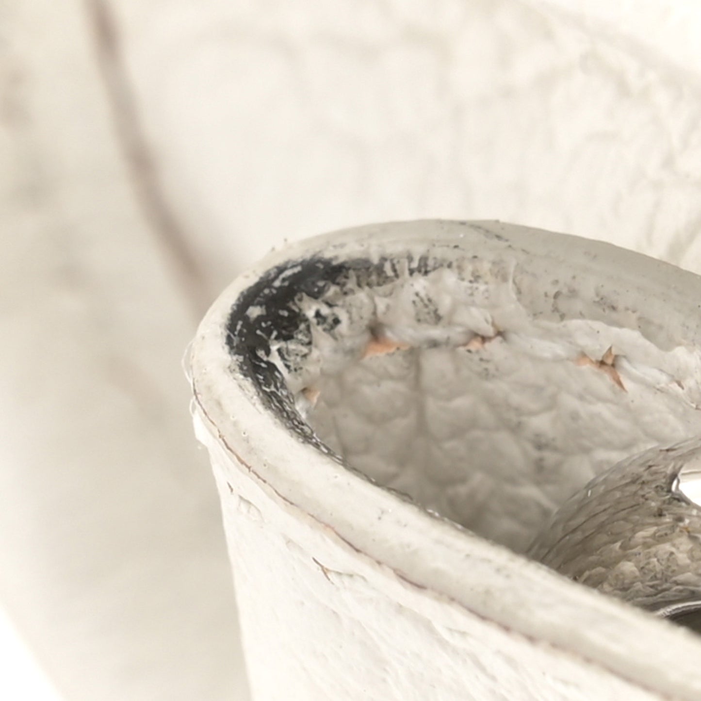 Chevre Silver Metallic Edge Hardware S City White