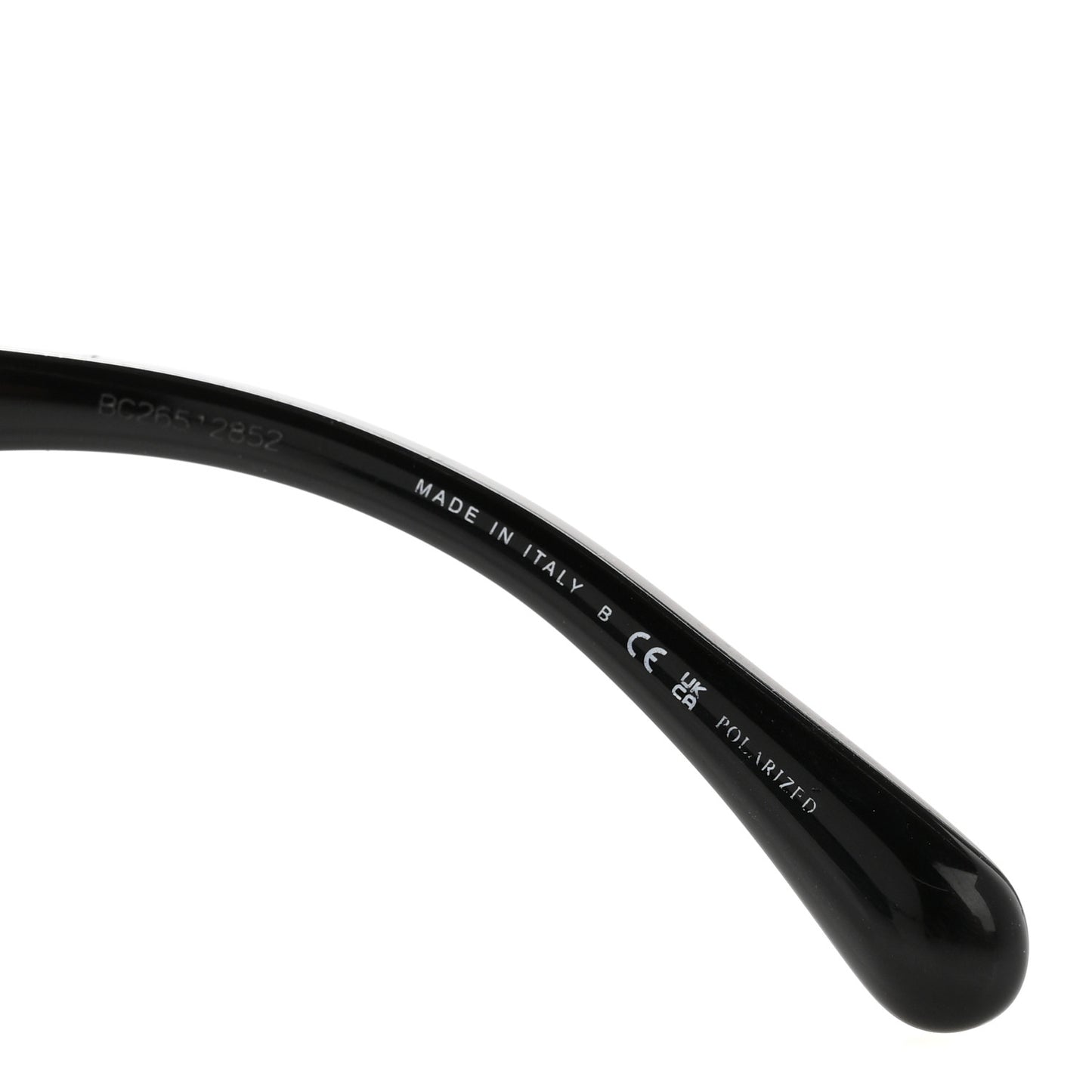 Acetate Strass Polarized Square Sunglasses 5422-B-A Black