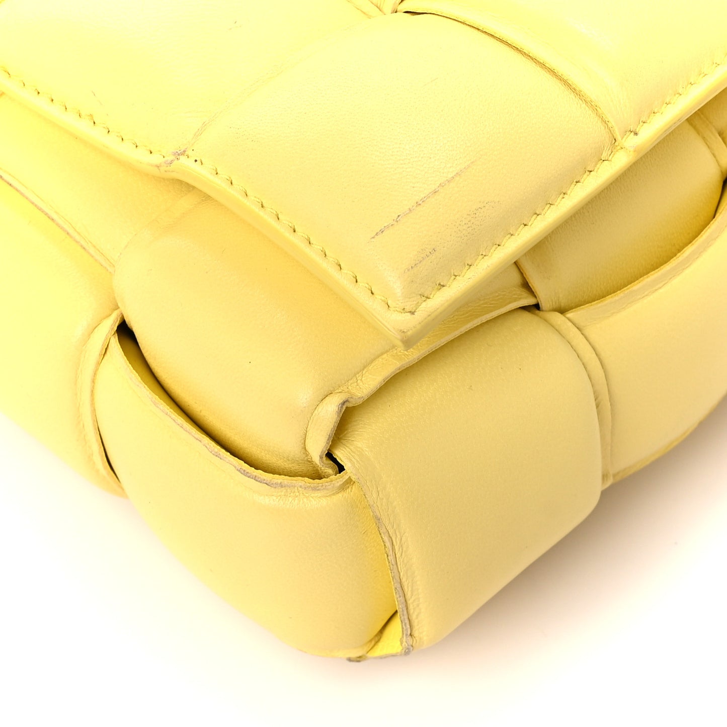 Nappa Maxi Intreccio Padded Cassette Crossbody Bag Sherbet