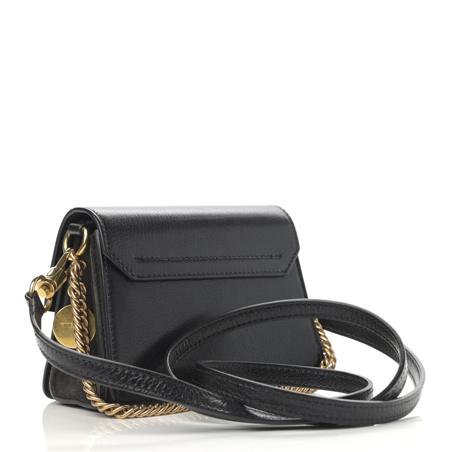 Goatskin Suede Mini GV3 Shoulder Bag Black