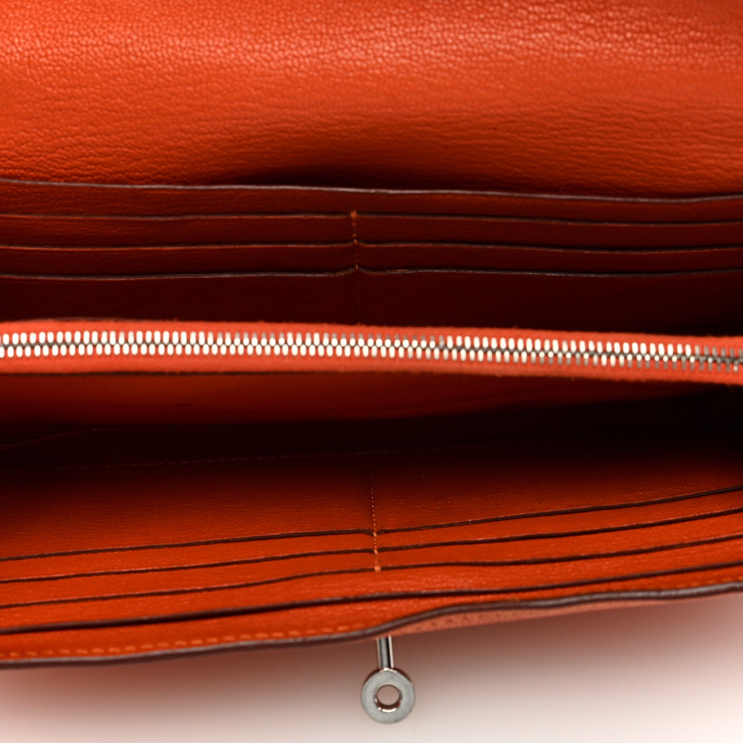Chevre Mysore Kelly Longue Wallet Orange