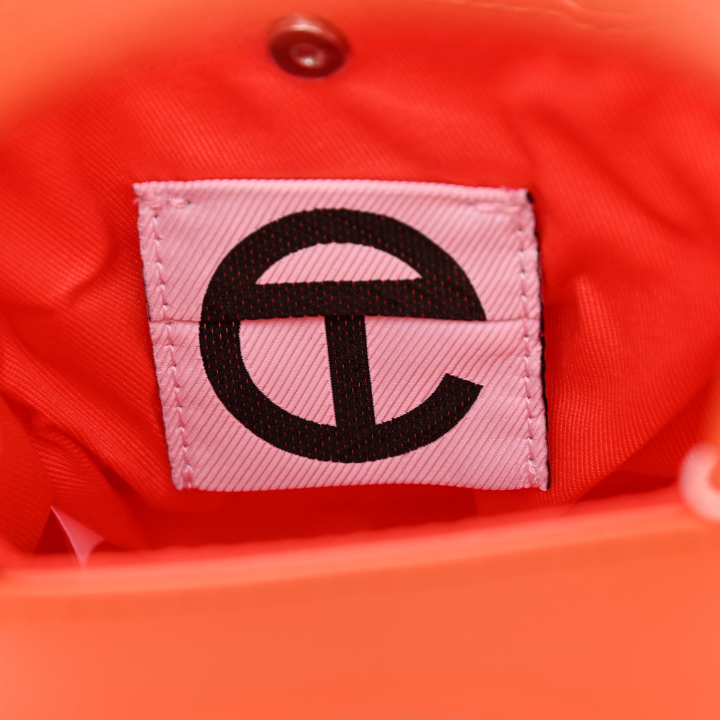Vegan Leather Small Shopping Bag Orange