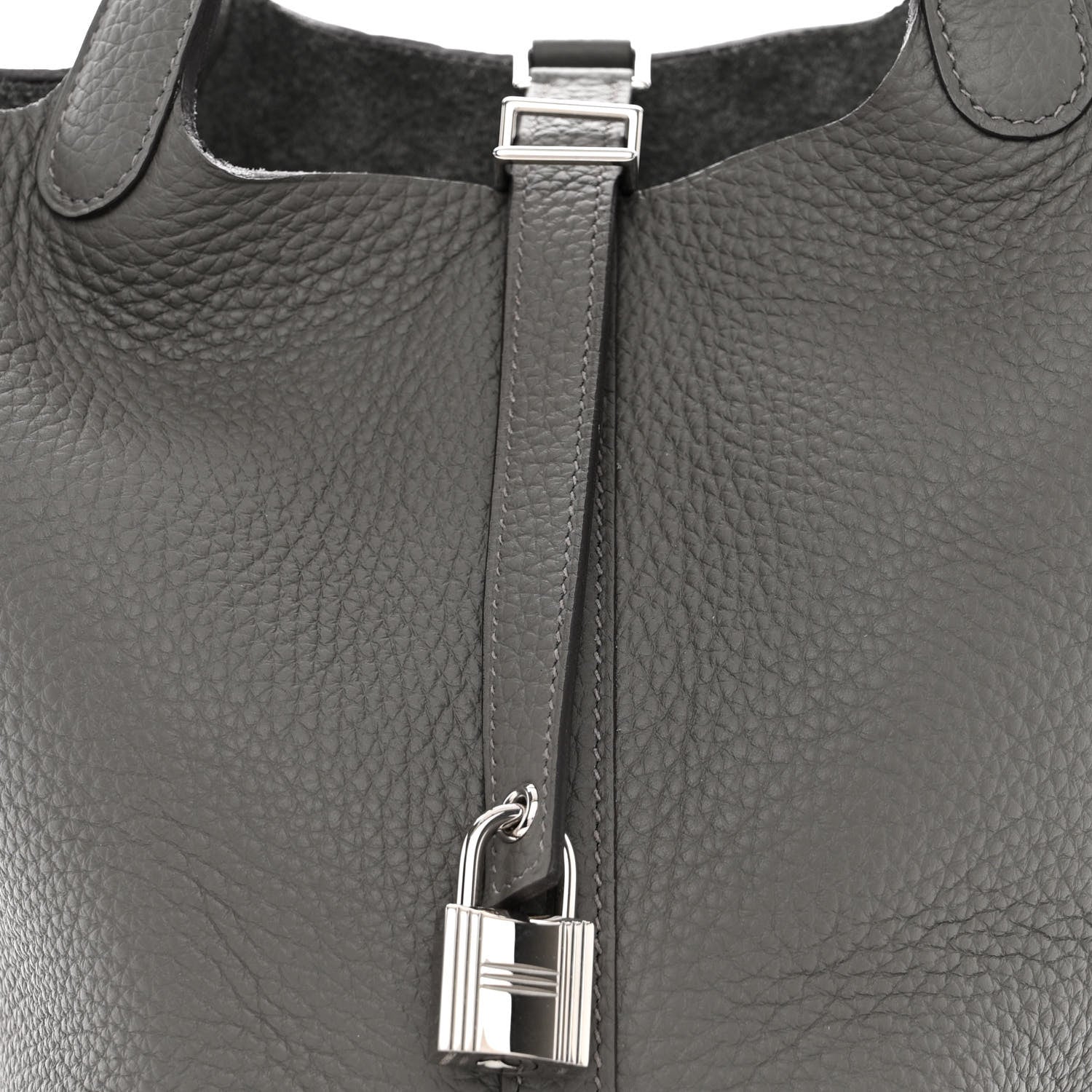Hermes Taurillon Clemence Picotin Lock 18 PM Gris Meyer 9 of 11