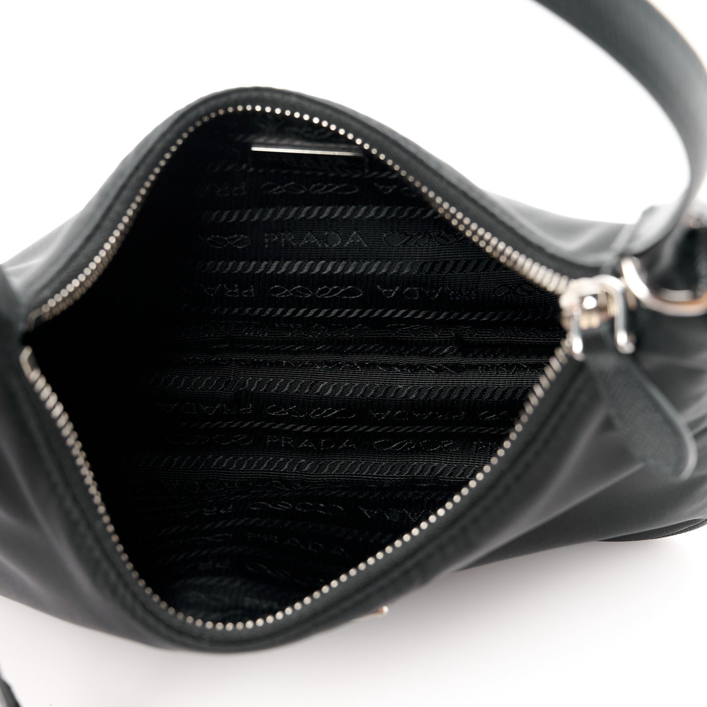Tessuto Nylon Saffiano Mini Re-Edition 2005 Bag Black
